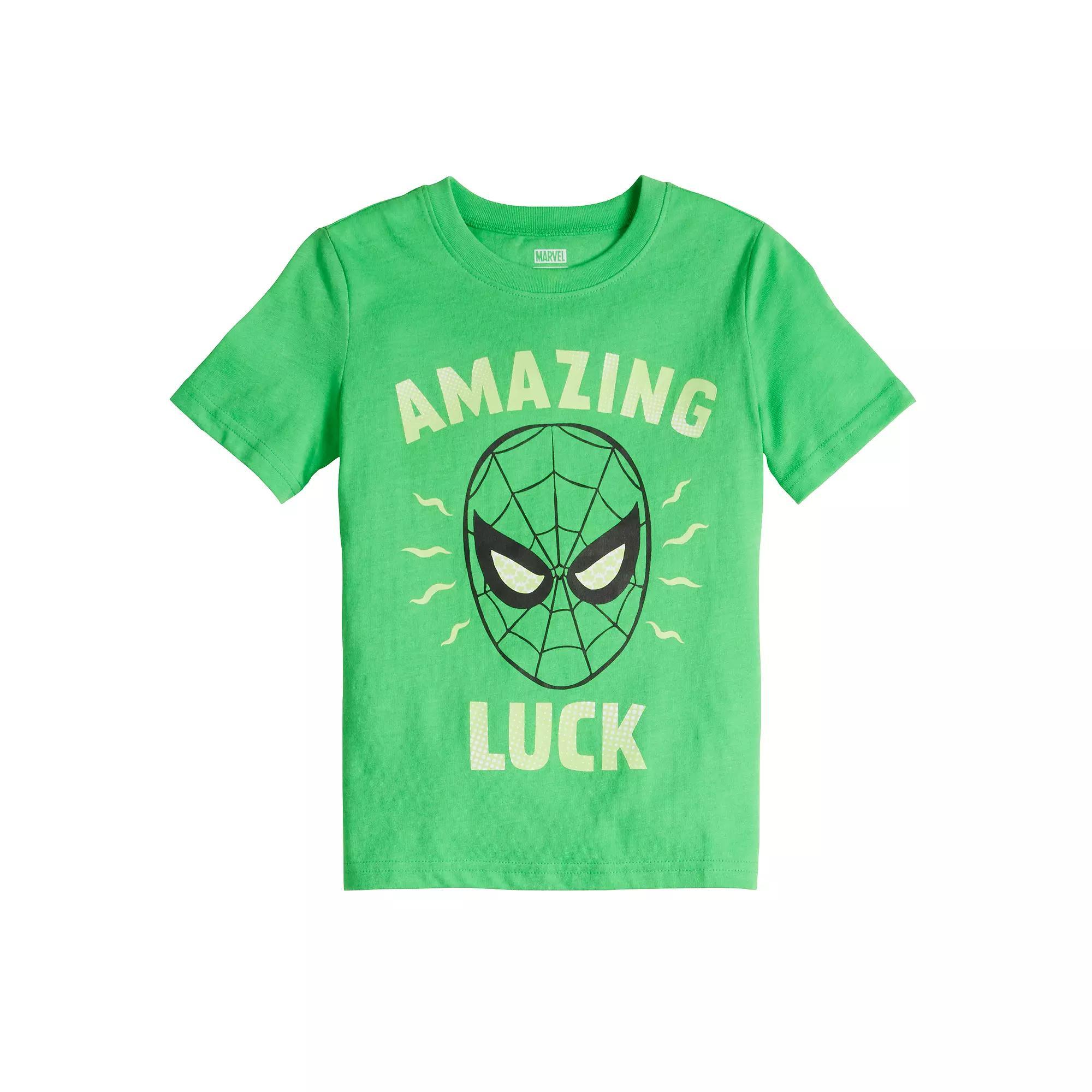Boys 4-12 Jumping Beans® Marvel Spider-Man Amazing Luck Graphic Tee, Boy's, Size: 5, Green Amazing Product Image