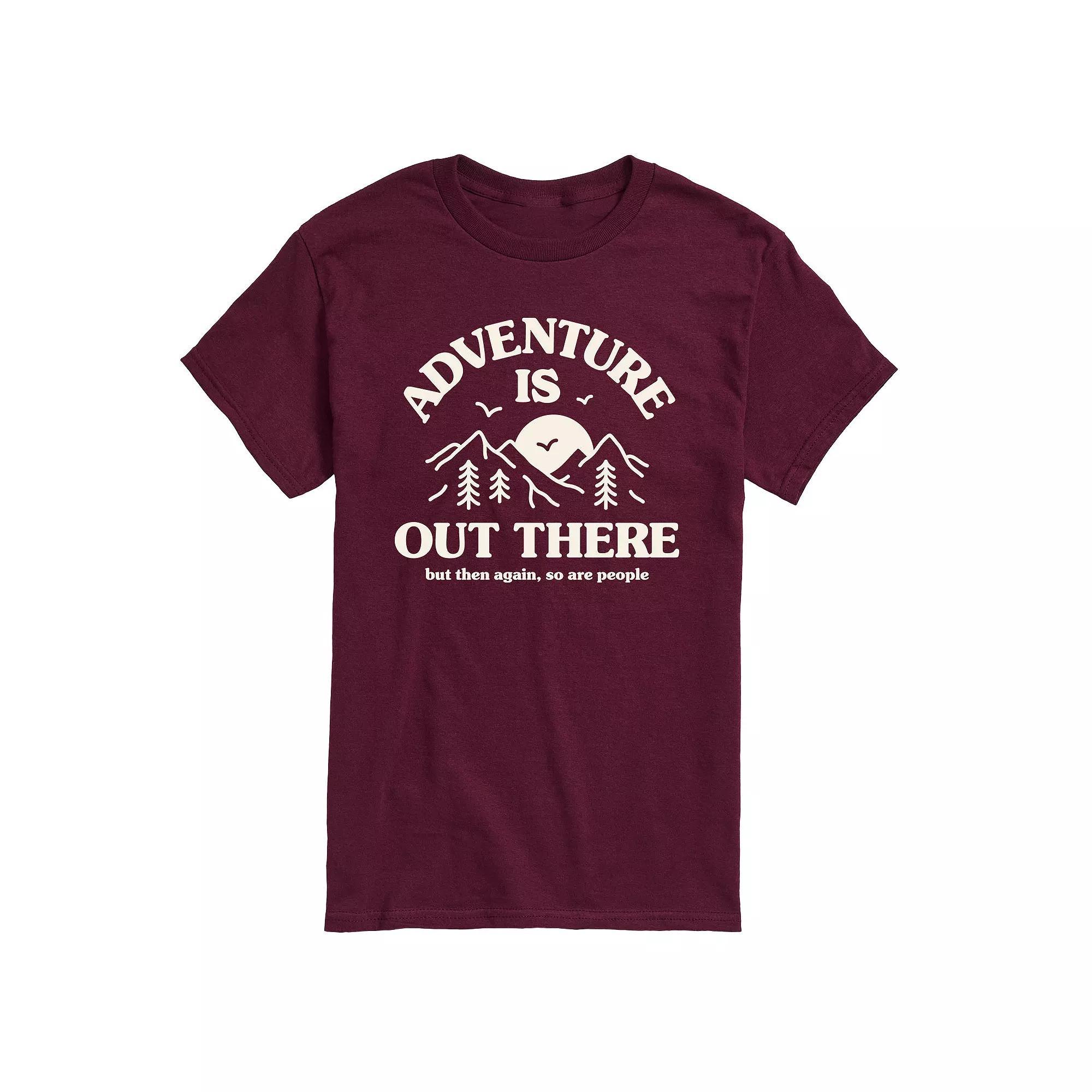 Men's Adventure Is Out There So Are People Graphic Tee, Size: Medium, Red Product Image