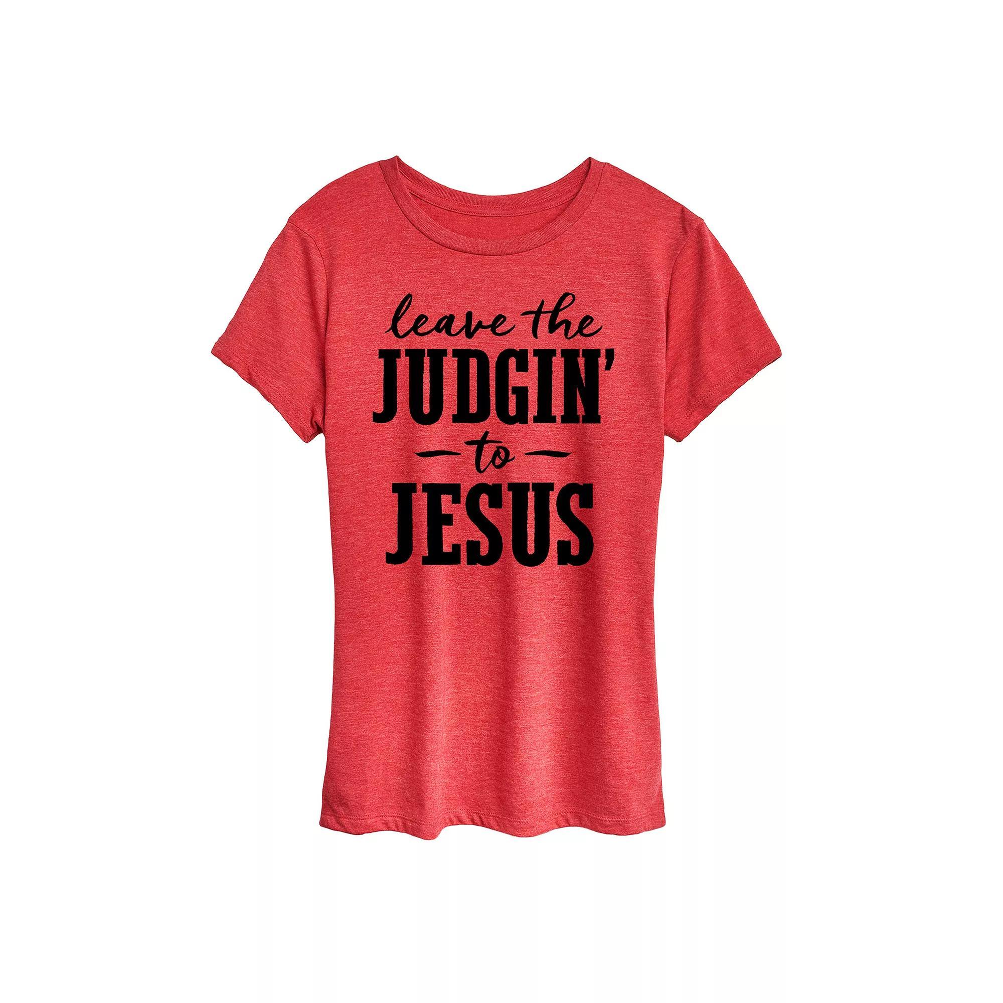 Women's Leave The Judgin' To Jesus Graphic Tee, Girl's,  Product Image