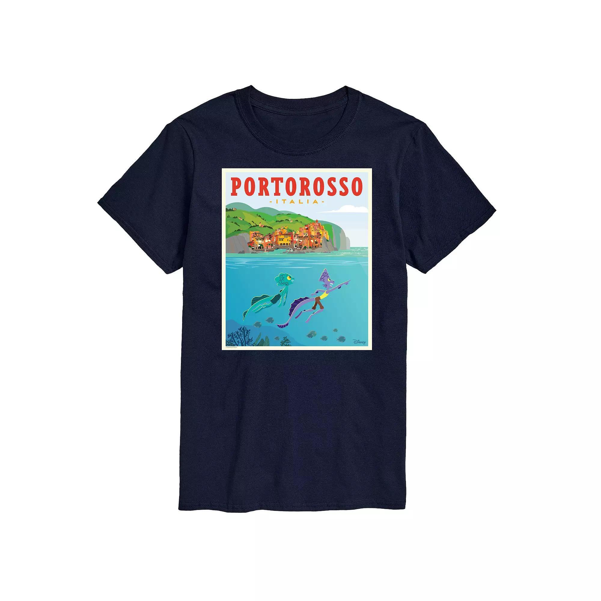 Disney's Luca Men's Portorossa Italy Postcard Graphic Tee,  Product Image