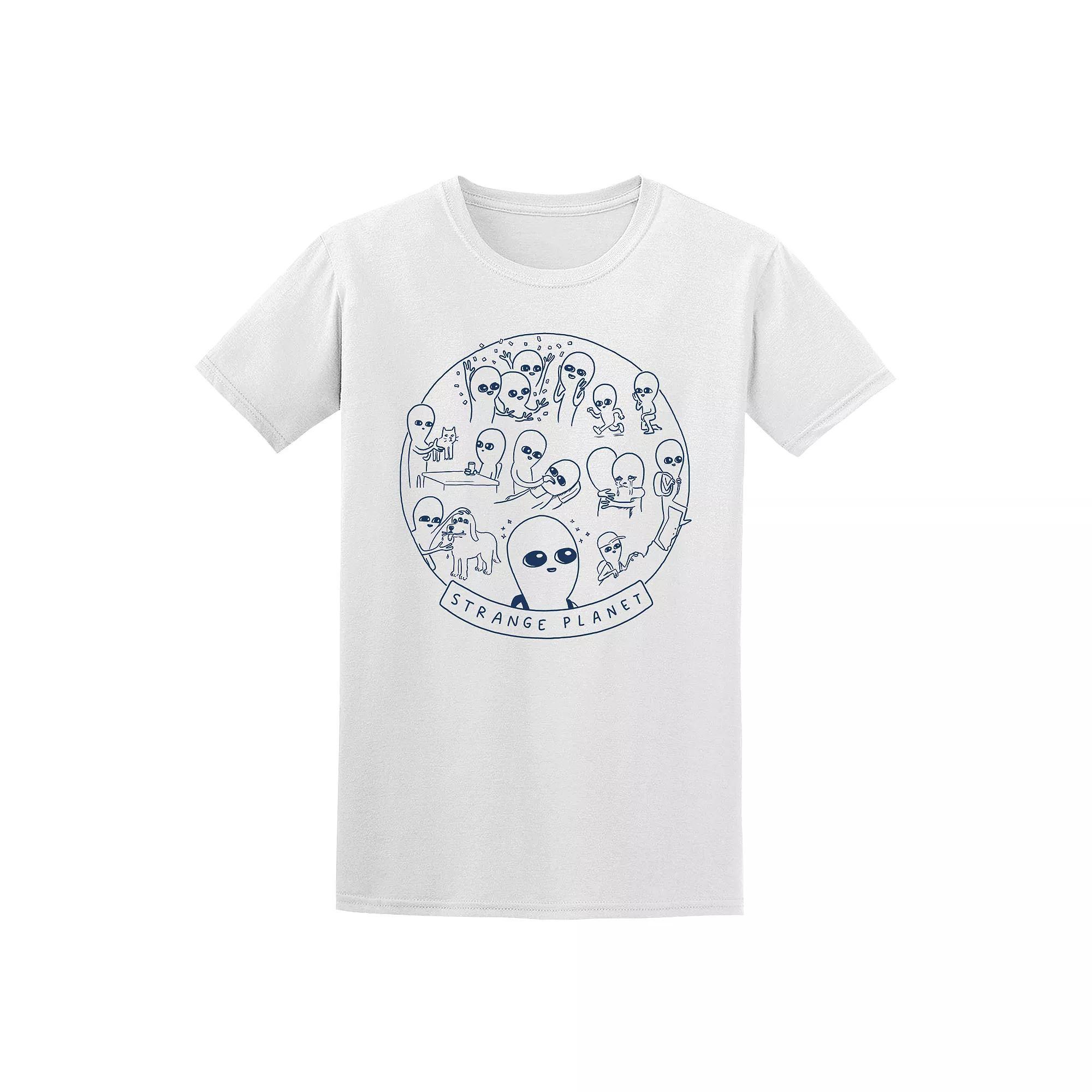 Men's COLAB89 by Threadless Strange Planet Tee, Size: Small, Light Blue Product Image