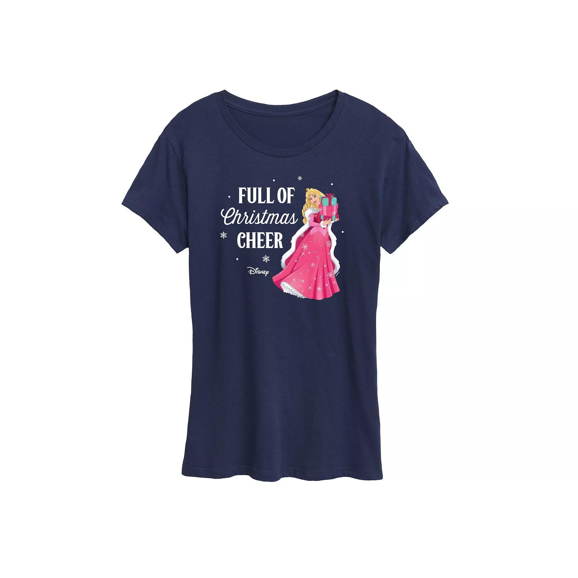 Disney Princess Aurora Women's "Full Of Christmas Cheer" Graphic Tee, Girl's,  Product Image