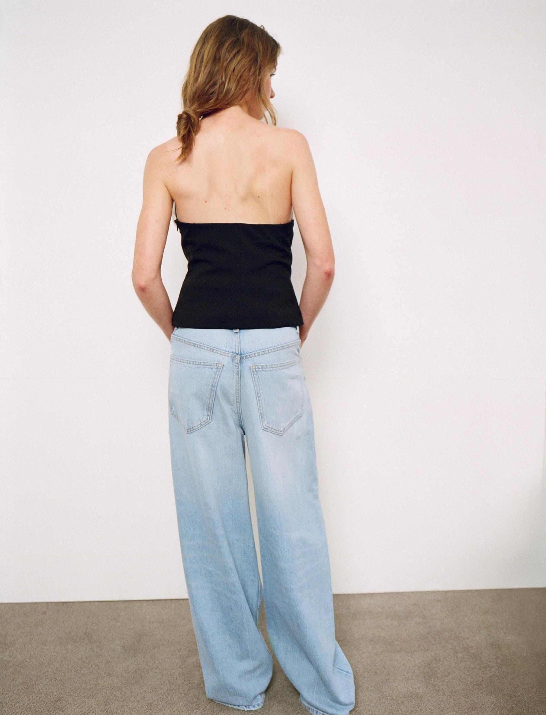 DRAPED SATIN SCARF TOP Product Image