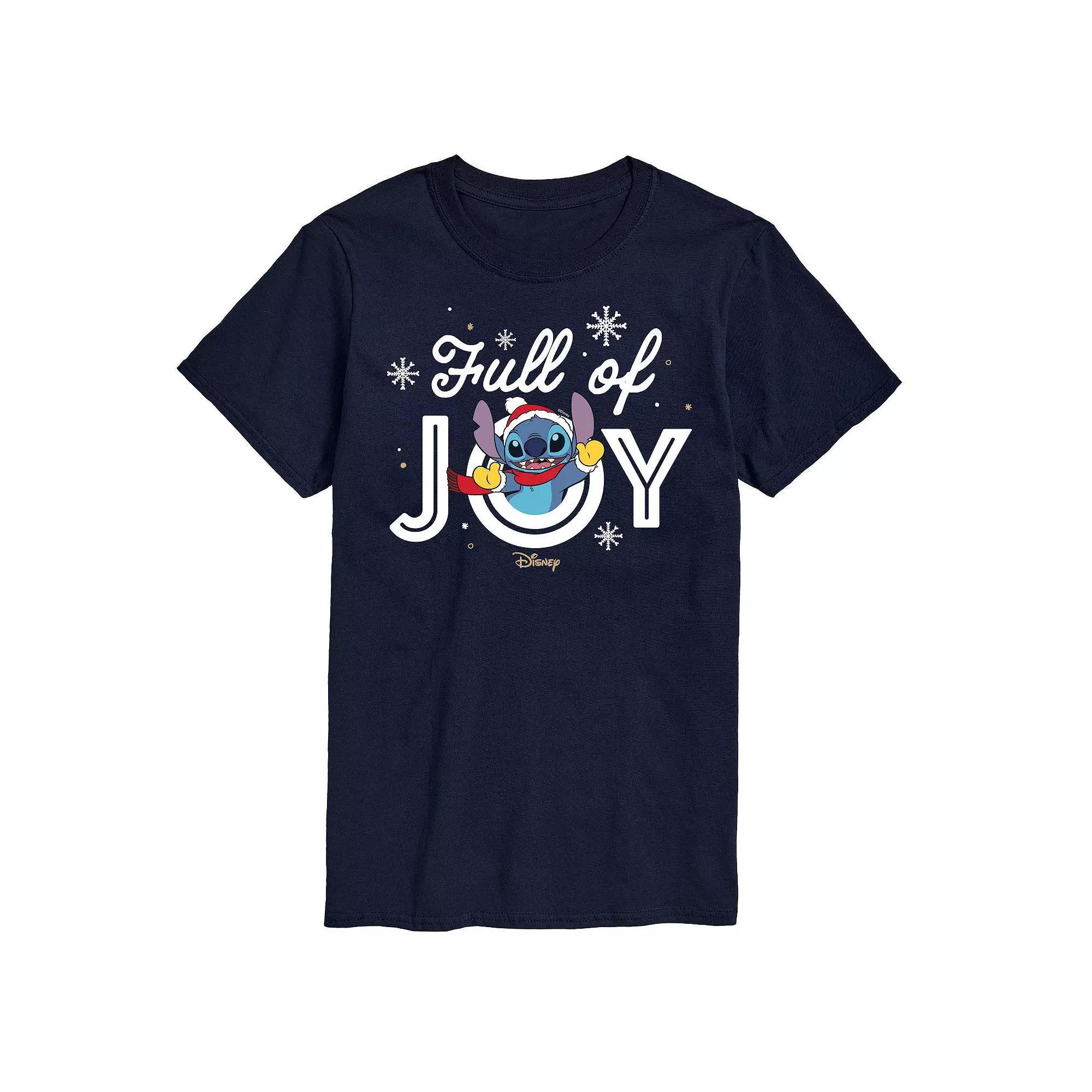 Disney's Lilo & Stitch Men's Full Of Joy Graphic Tee, Size: XL, Blue Product Image