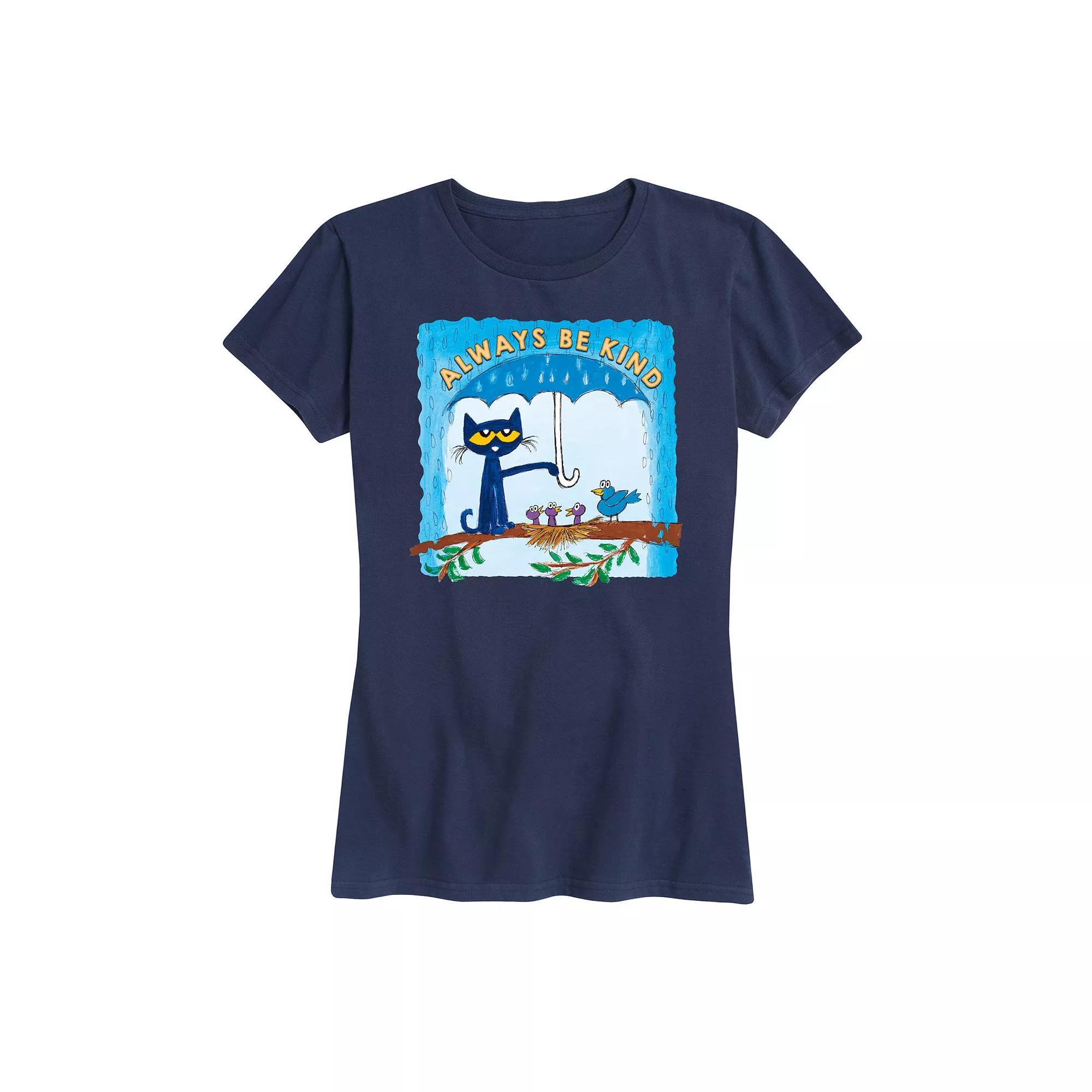 Women's Pete The Cat Always Be Kind Umbrella Graphic Tee, Girl's,  Product Image