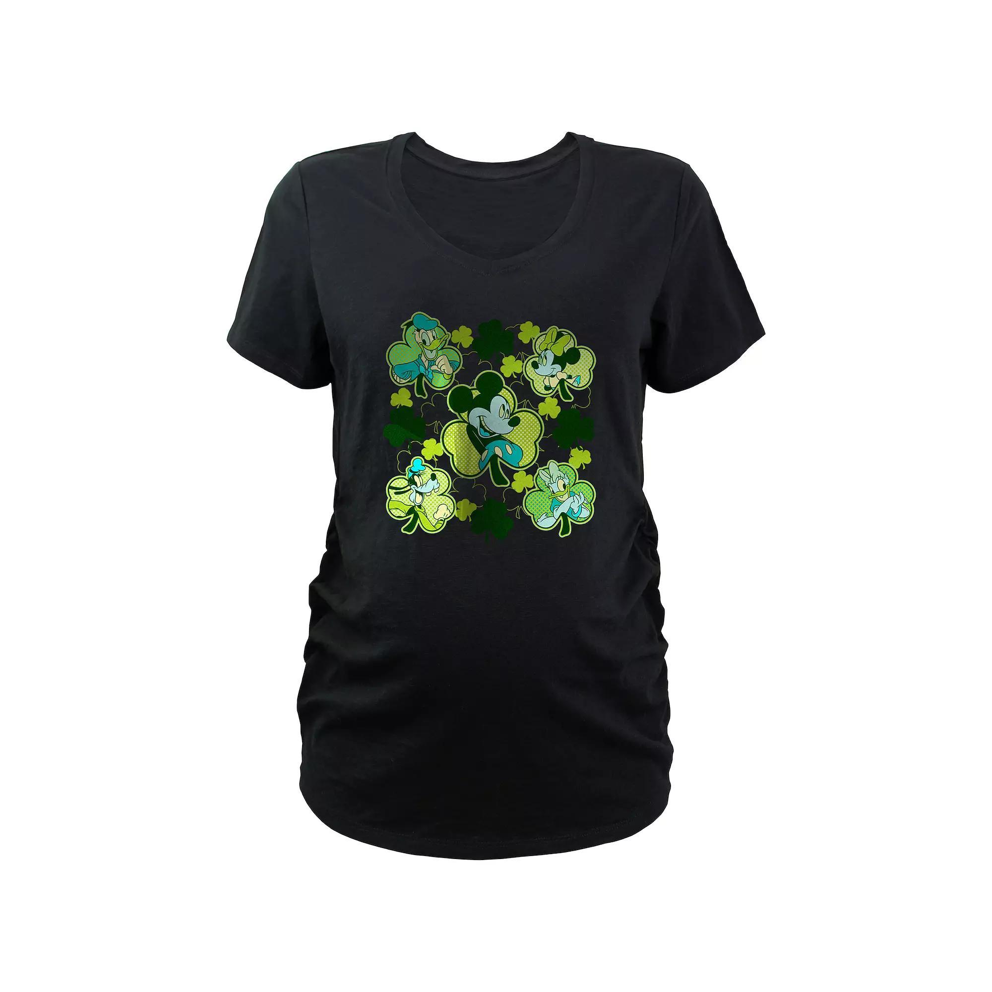 Disney's Mickey Mouse And Clovers Friends Maternity Graphic Tee, Women's,  Product Image