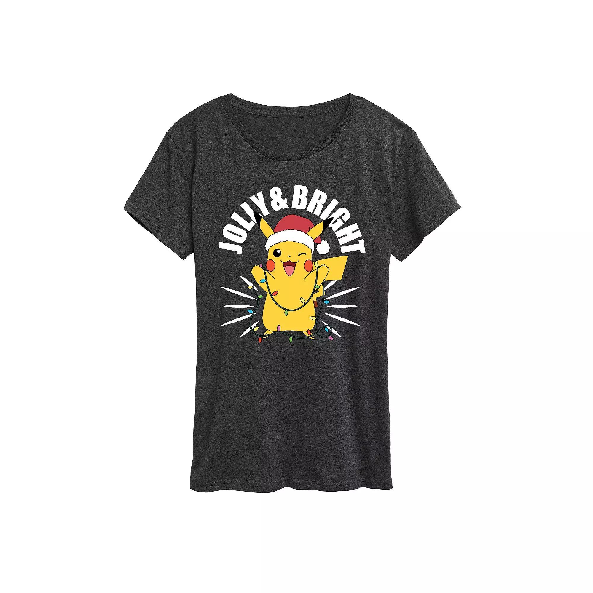 Women's Pokemon Merry And Bright Tee,  Product Image