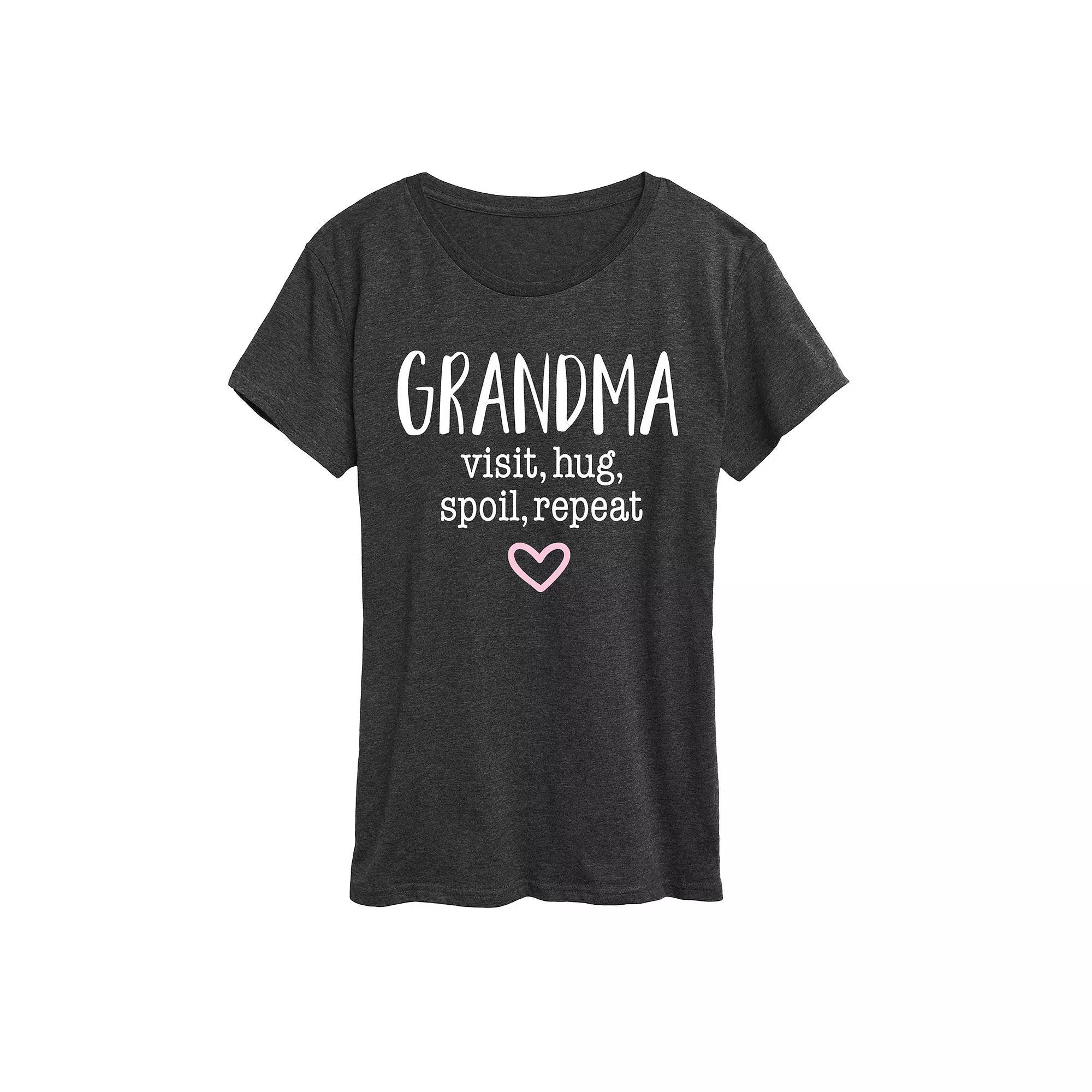 Women's Grandma Visit Hug Graphic Tee, Girl's,  Product Image