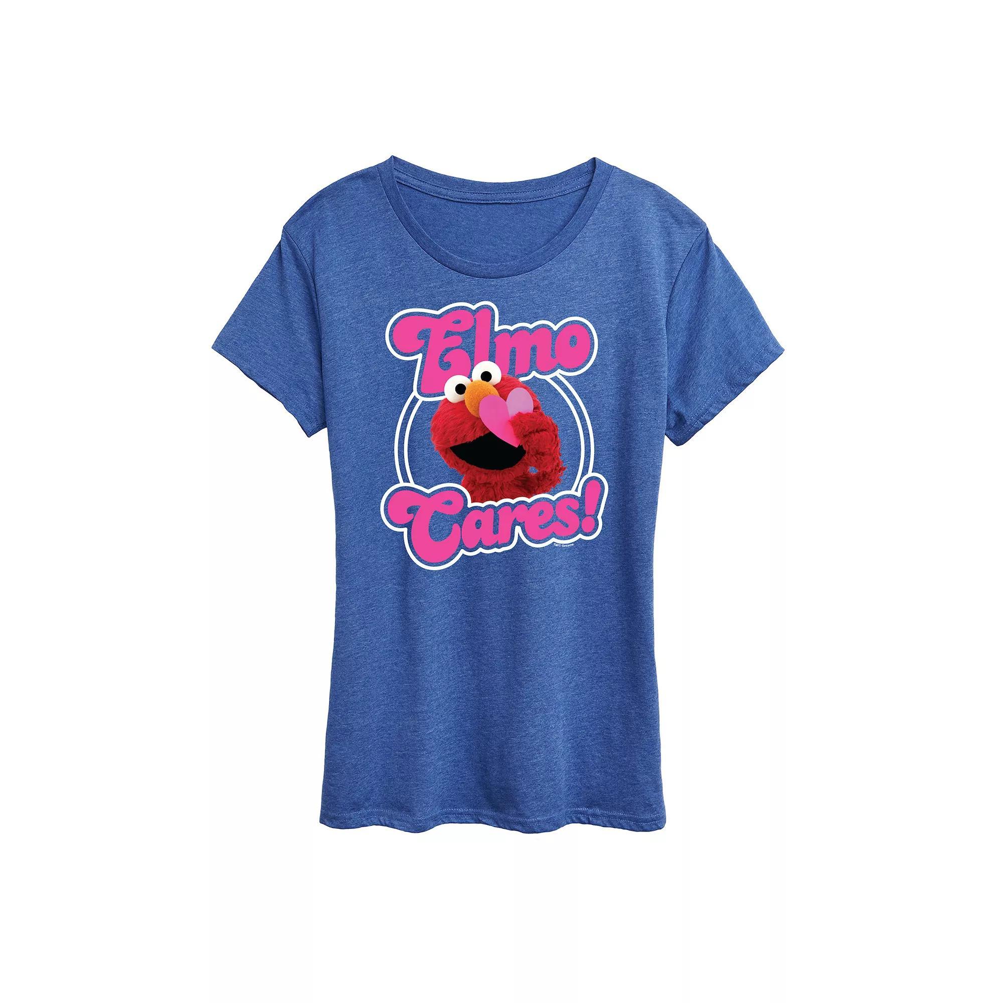 Women's Sesame Street Elmo Cares Graphic Tee,  Product Image