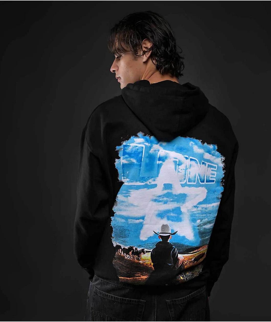 Lonestar by That Mexican OT Ranch Black Hoodie  Product Image