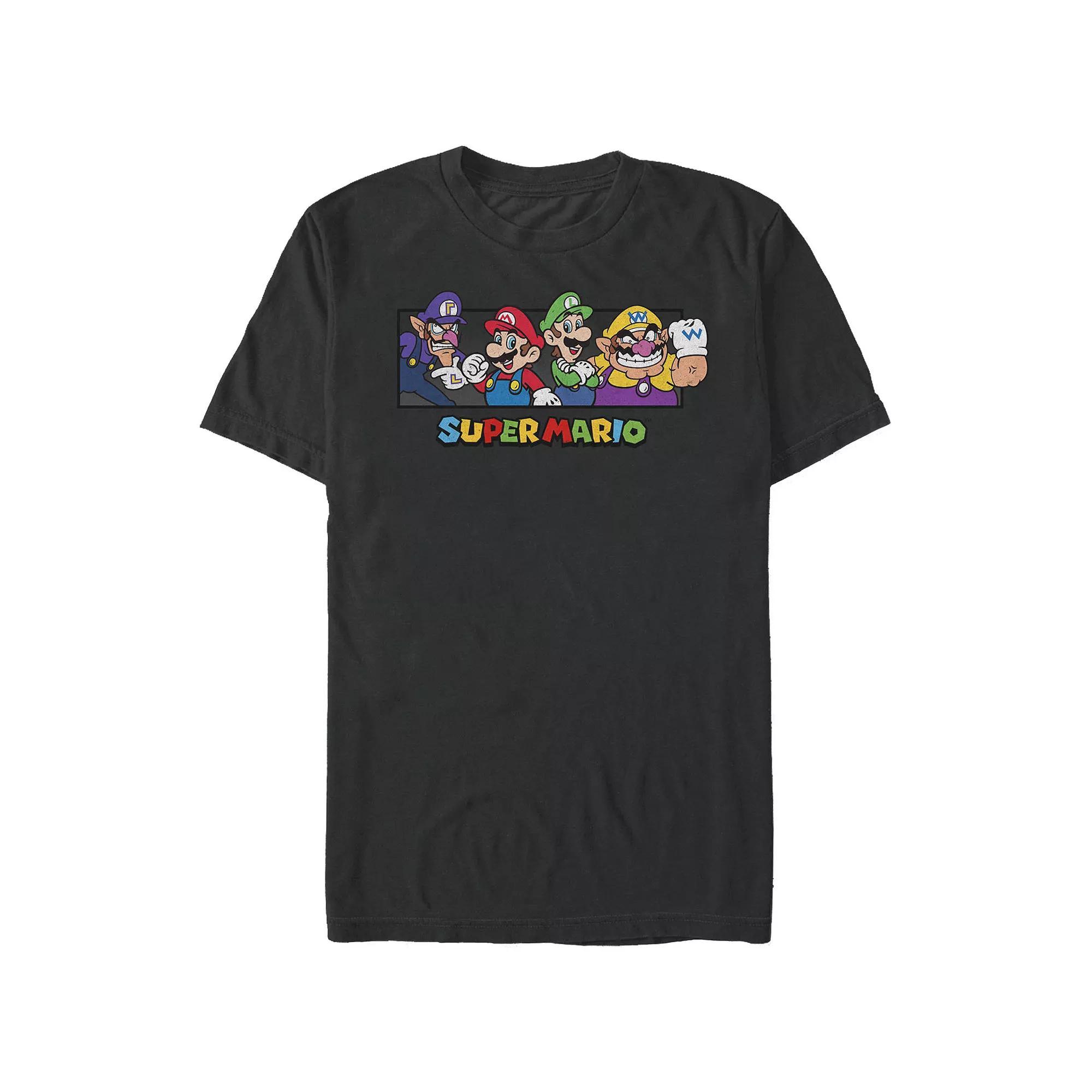 Men's Super Mario Bros. Character Collage Portrait Graphic Tee,  Product Image