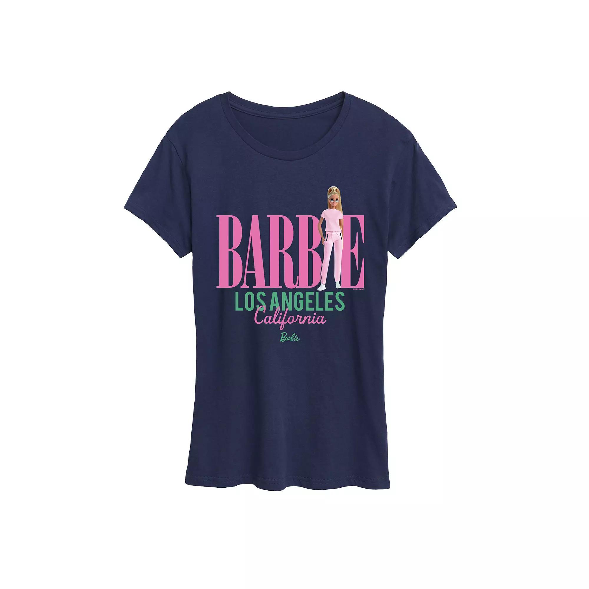 Women's Barbie® Los Angeles Graphic Tee, Size: XXL, Blue Product Image