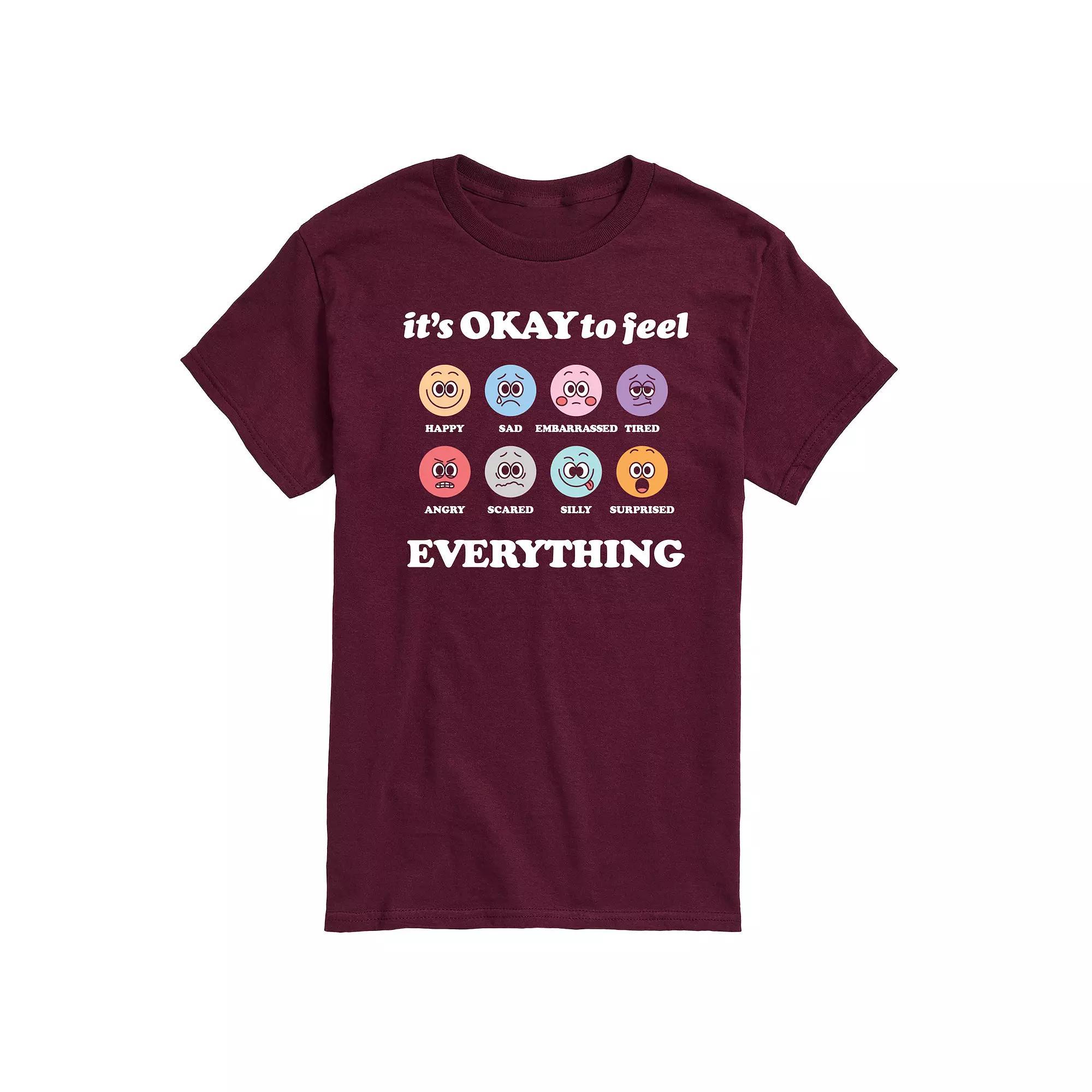 Men's It's Okay to Feel Everything Graphic Tee, Size: Medium, Blue Product Image