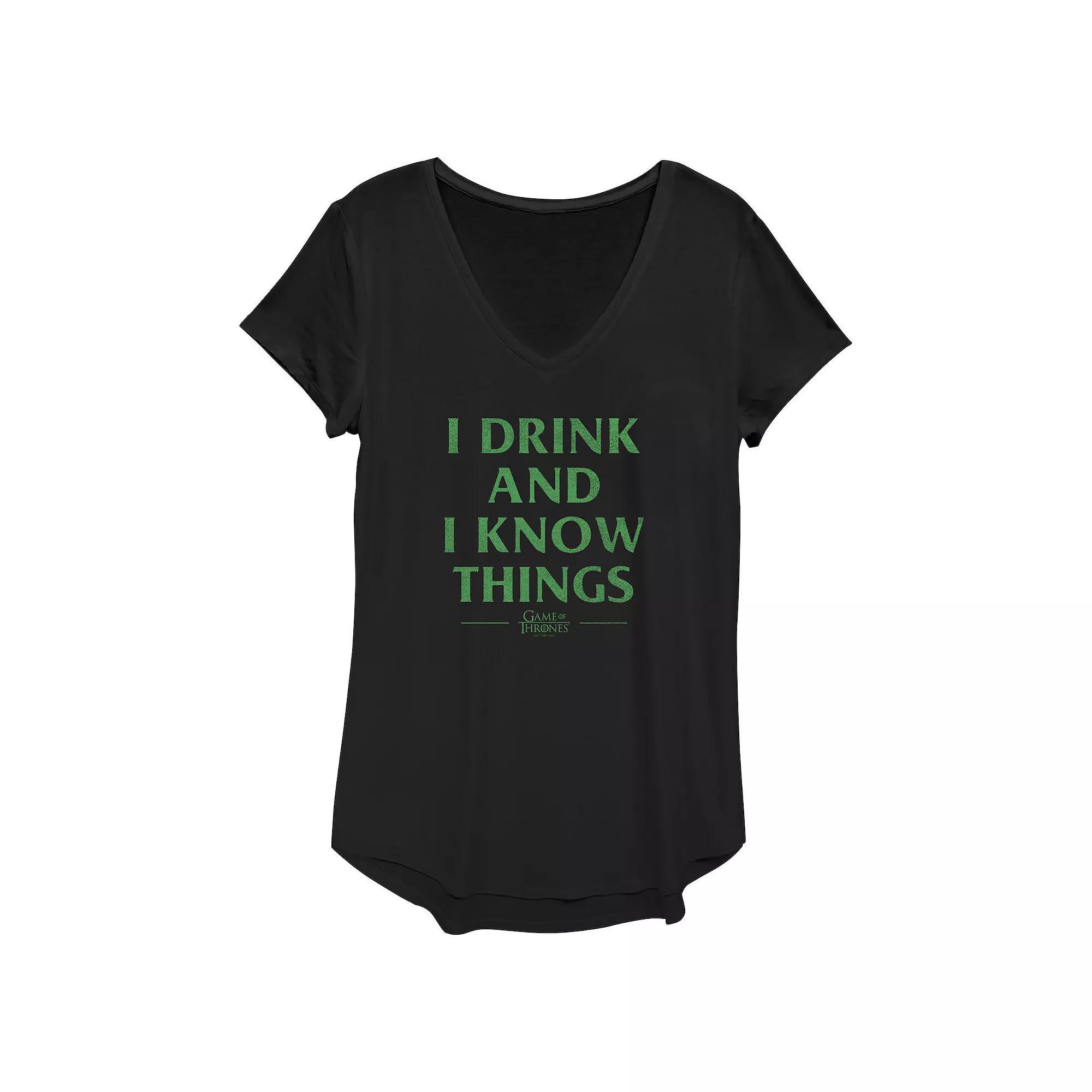 Women's Game Of Thrones I Drink And I Know Things Graphic Tee,  Product Image