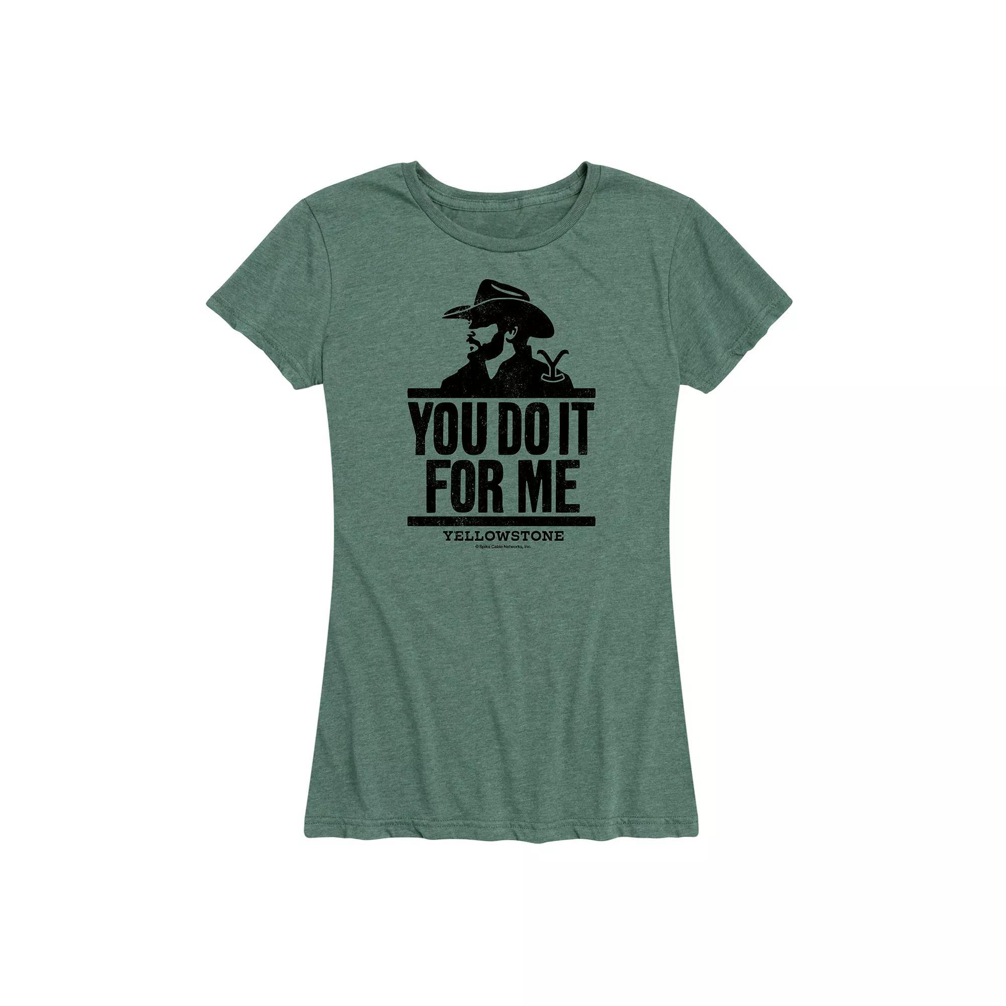 Women's Yellowstone You Do It For Me Graphic Tee, Size: Small, Grey Green Product Image