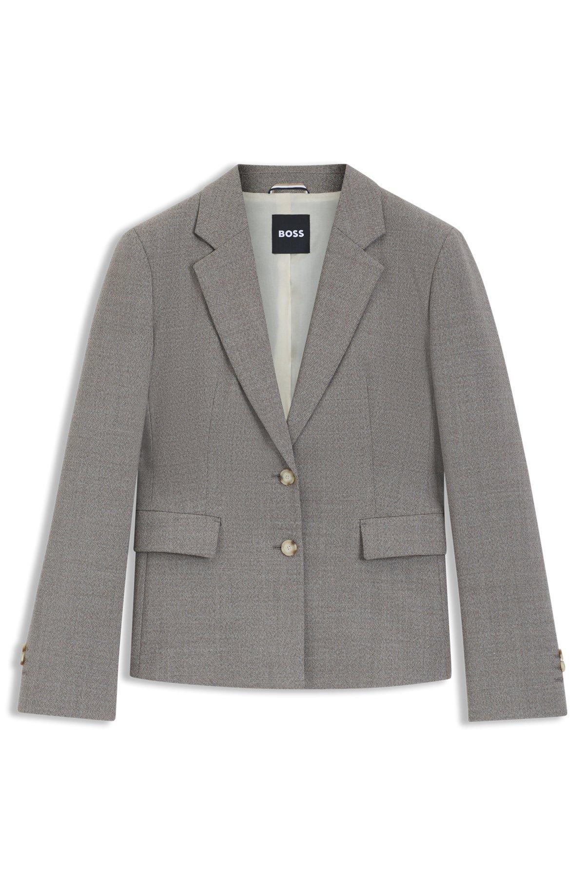 Slim-fit blazer in a patterned wool blend Product Image