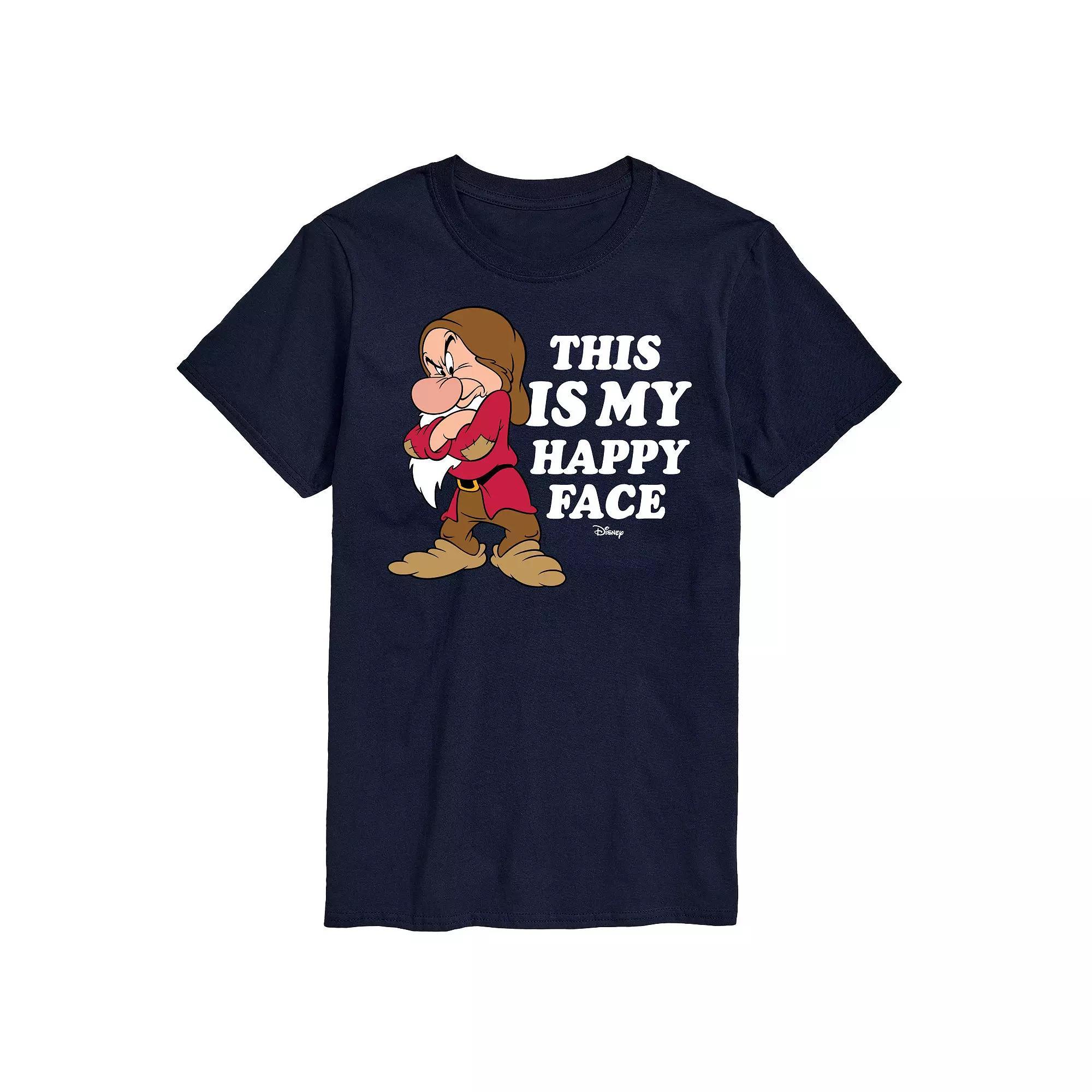 Disney Princess Big & Tall Grumpy Happy Face Graphic Tee, Men's,  Product Image