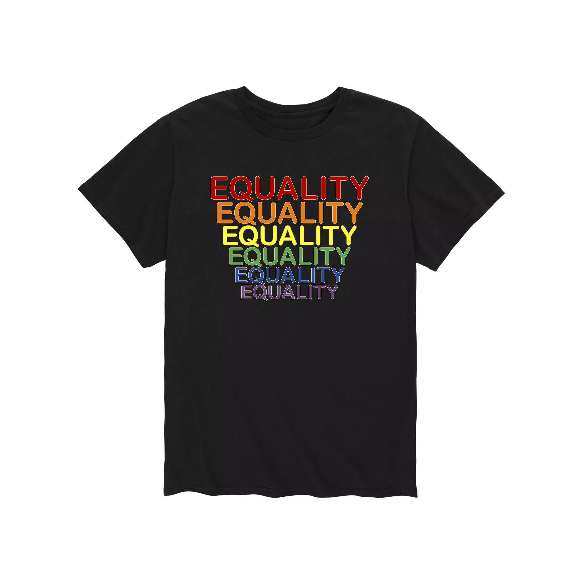 Men's Equality Repeat Pride Tee, Size: XXL, Black Product Image