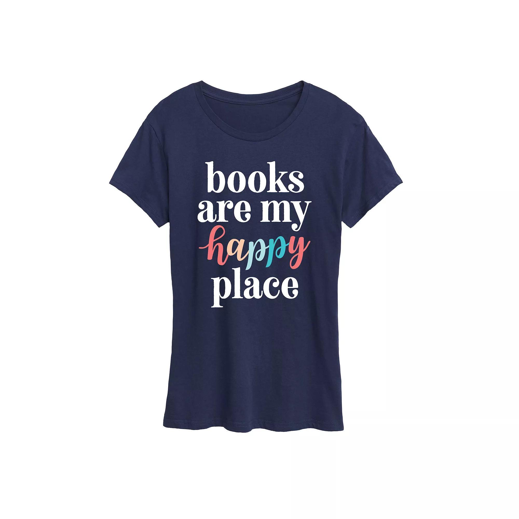 Women's Books Are My Happy Place Graphic Tee,  Product Image