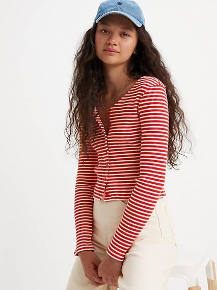 Striped Monica Long Sleeve T-Shirt Product Image