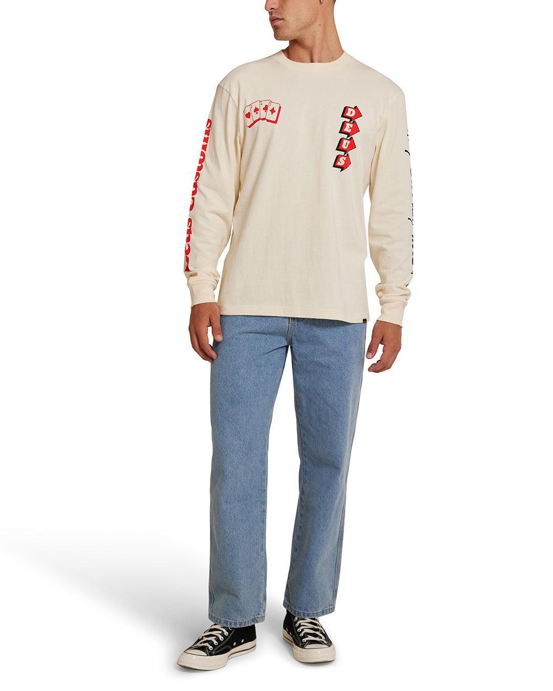 Way Off Long Sleeve Tee - Dirty White Product Image