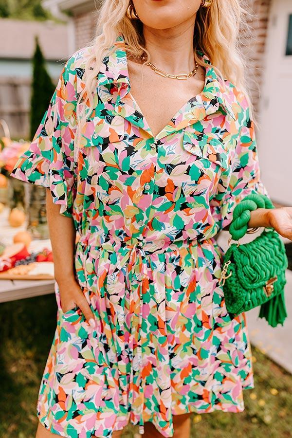 Statement Maker Floral Romper in Green Curves Product Image