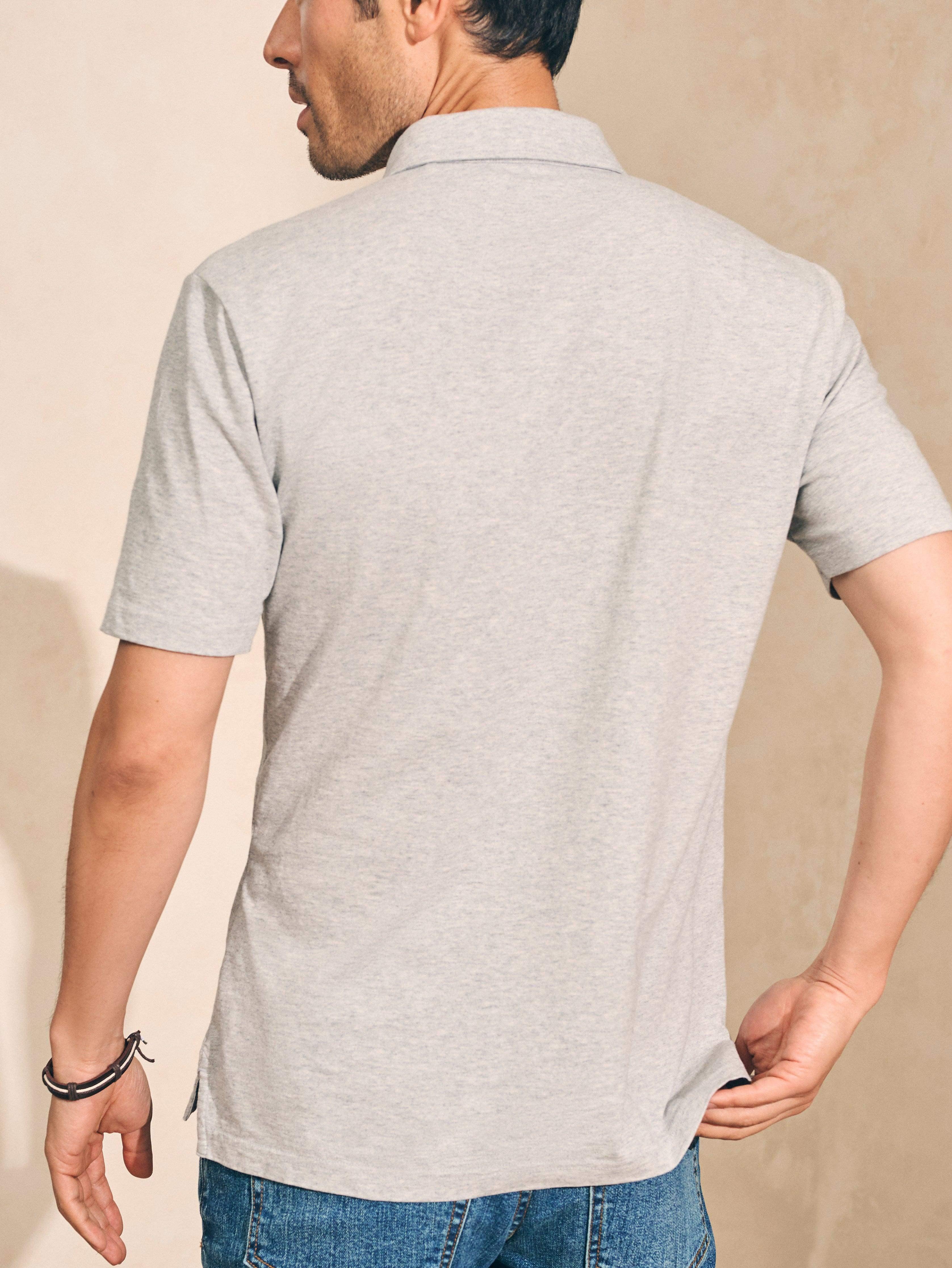 Sunwashed T-Shirt Polo - Heather Grey Male Product Image