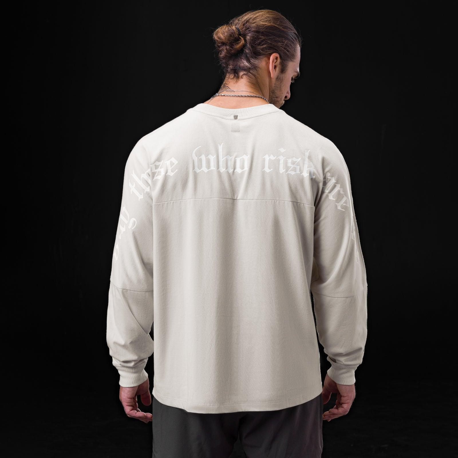 0851. Tech Essential™ Relaxed Long Sleeve - Stone/White "OTWR" Product Image