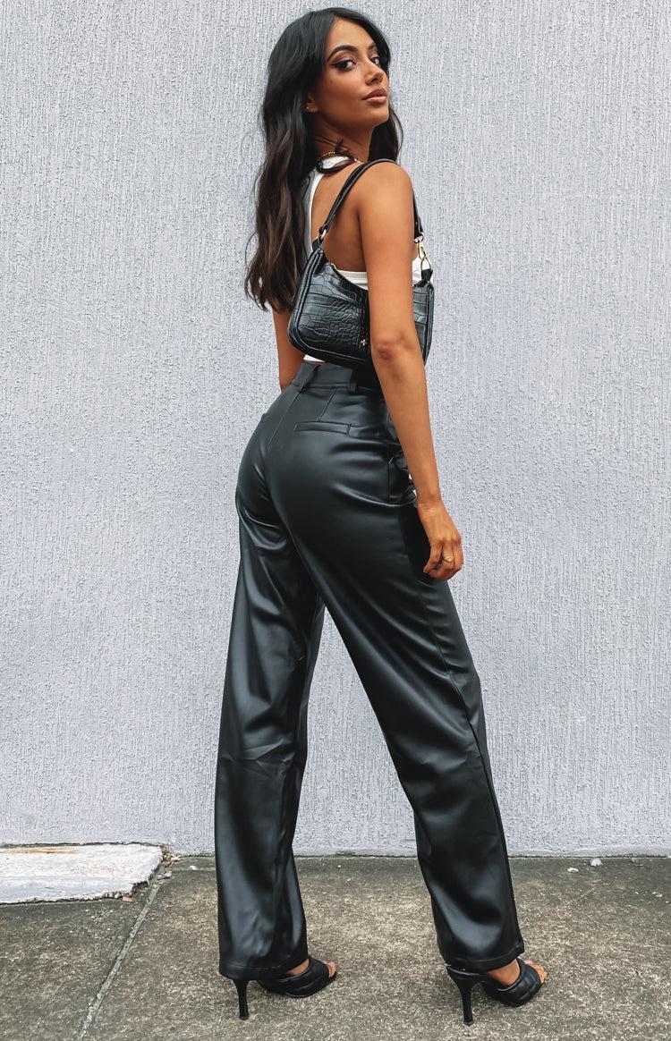 Cool Shade PU Pants Black Girls Product Image