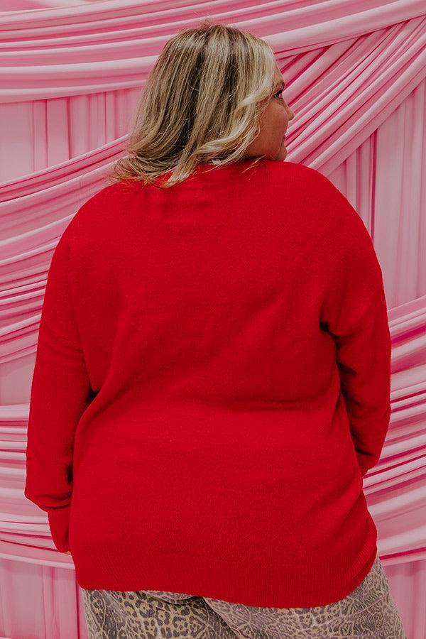 Coy Smile Knit Sweater Top Curves Product Image