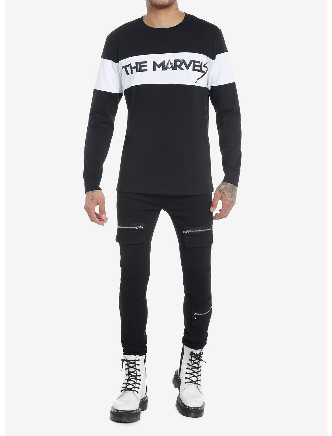 Our Universe Marvel The Marvels Logo Color-Block Long-Sleeve T-Shirt Product Image