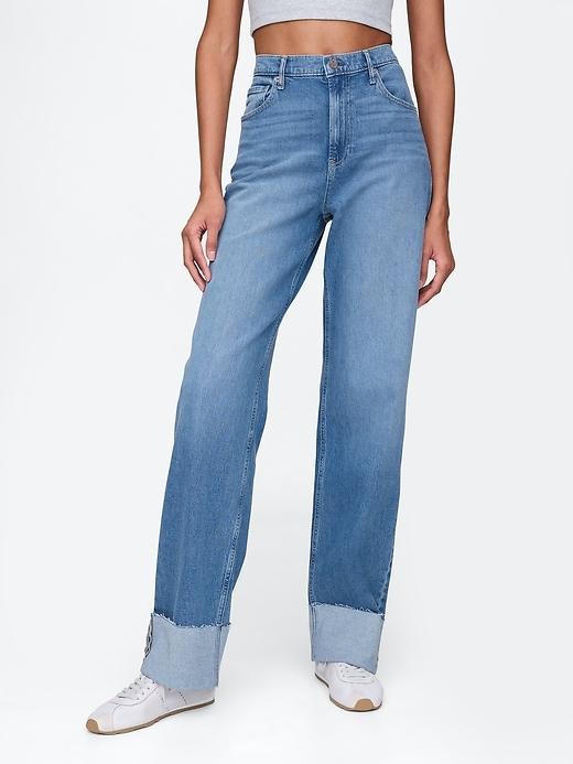 Mid Rise Double Cargo '90s Loose Jeans Product Image