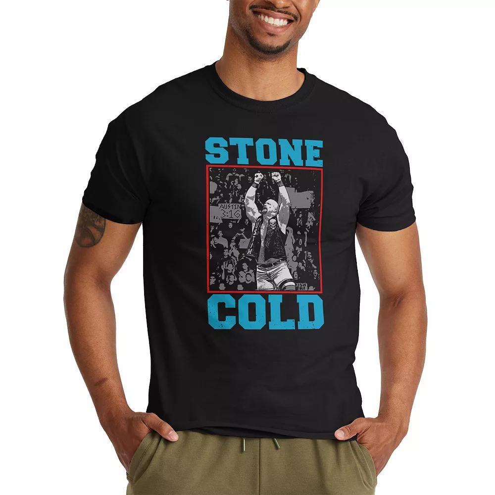 Men's WWE Stone Cold Graphic Tee, Size: Small, Black Product Image