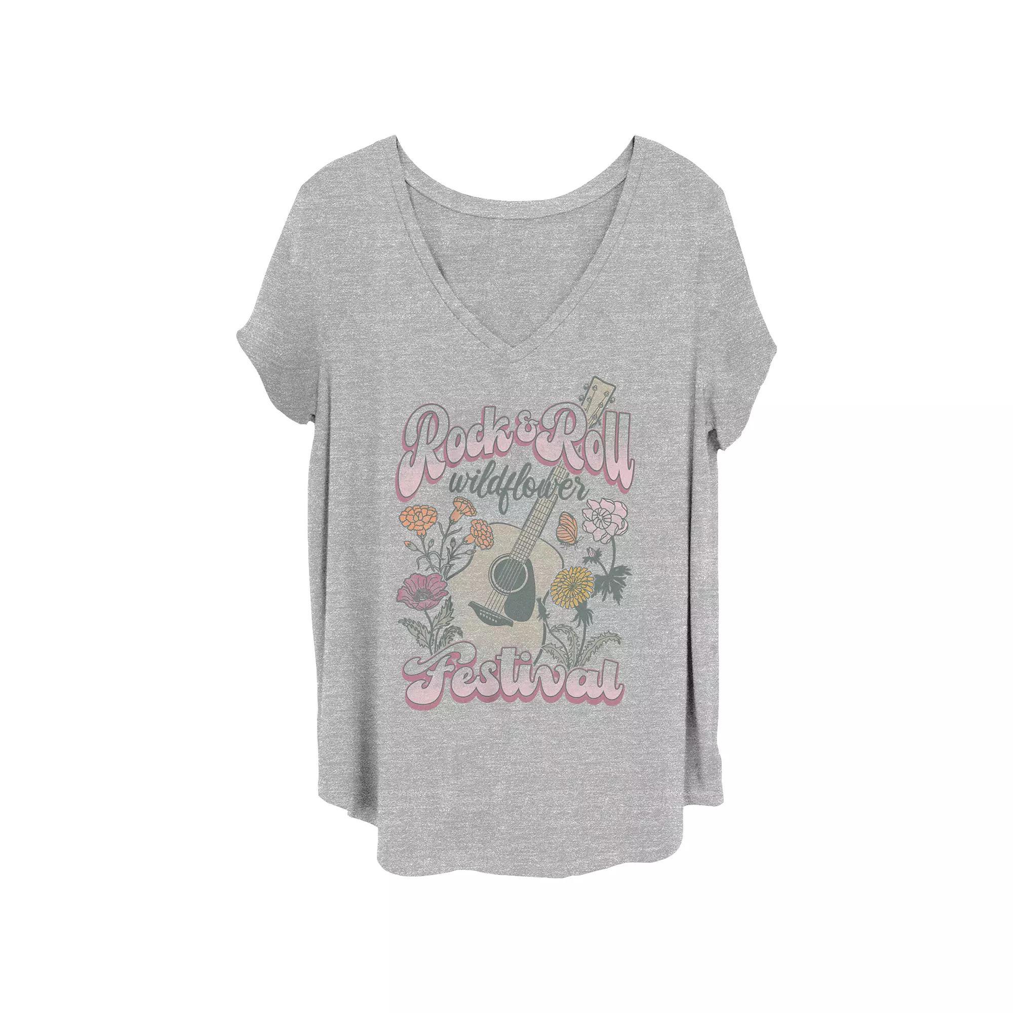 Juniors' Plus Size Miami Beach Club Graphic Tee, Girl's, Size: 2XL, Grey Gray Product Image