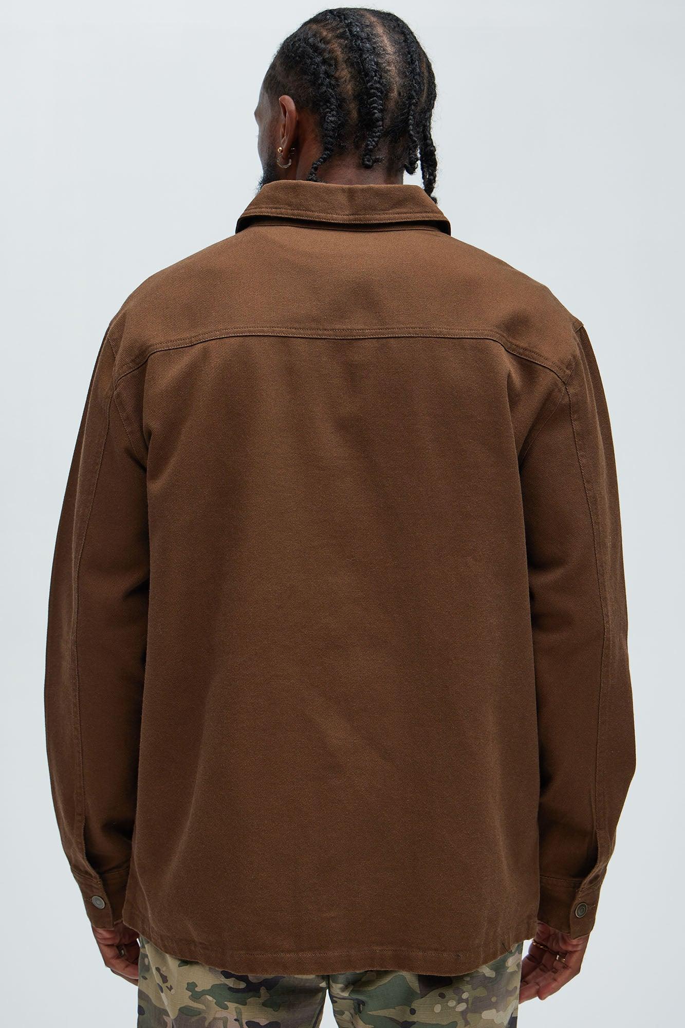 Yorktown Twill Button Up Shirt - Brown Product Image