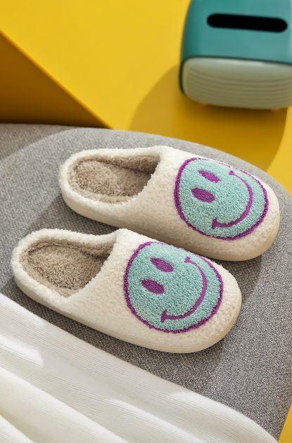 Smile Face Soft Plush Slippers Product Image