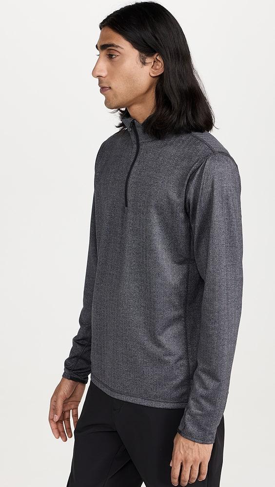 Greyson Tate Herringbone Mock Neck Quarter Zip | Shopbop Product Image