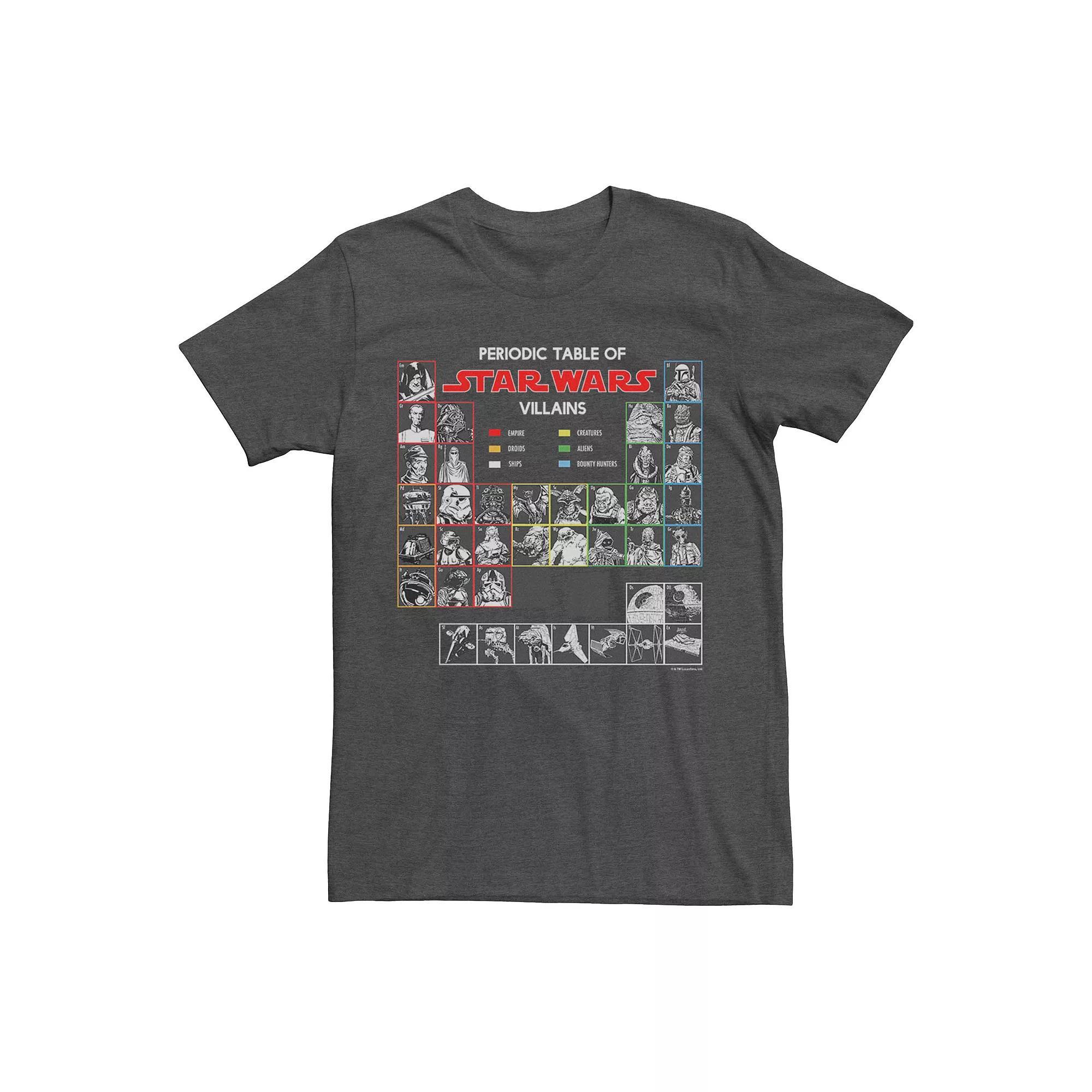 Men's Star Wars Periodic Table Of Villains Graphic Tee,  Product Image