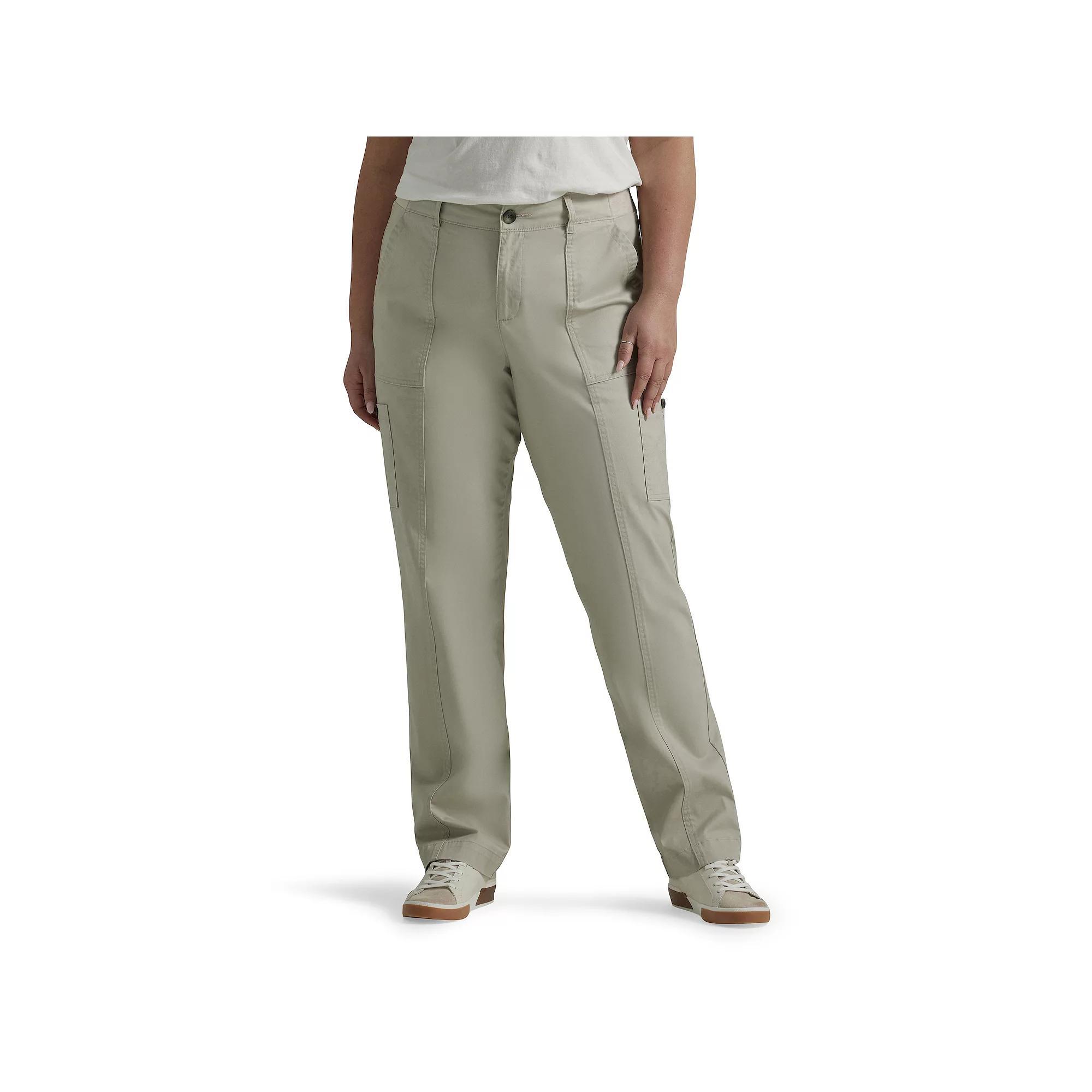 Plus Size Lee® Ultra Lux Comfort with Flex-To-Go Utility Pants, Women's, Size: 22 Tall, Salina Grey Product Image