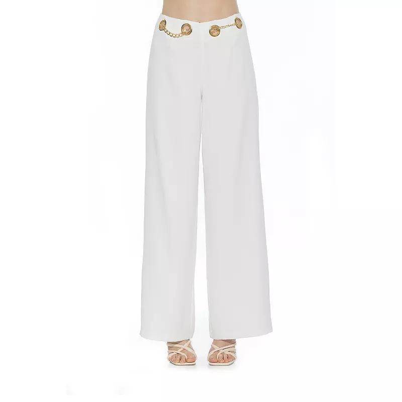 Women's ALEXIA ADMOR Cassie Wide Leg Mid Rise Pants,  Product Image