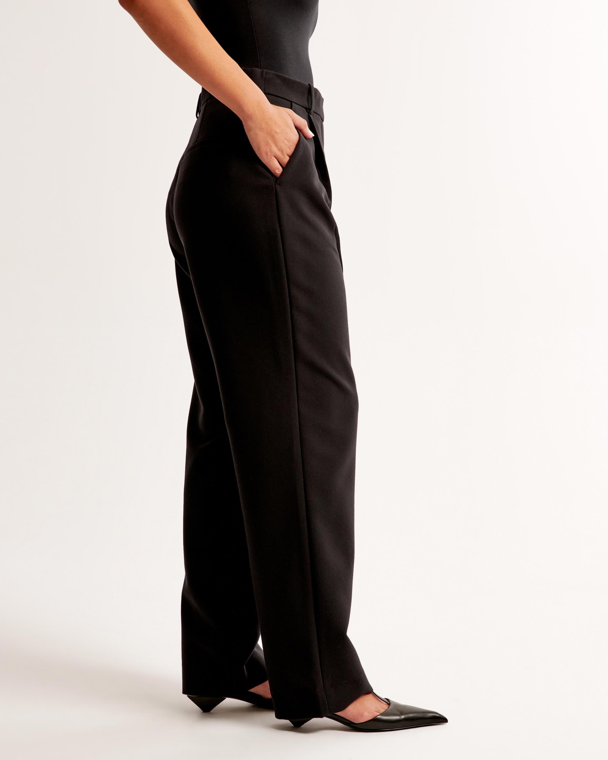 Curve Love A&F Quinn Tailored Straight Pant Product Image