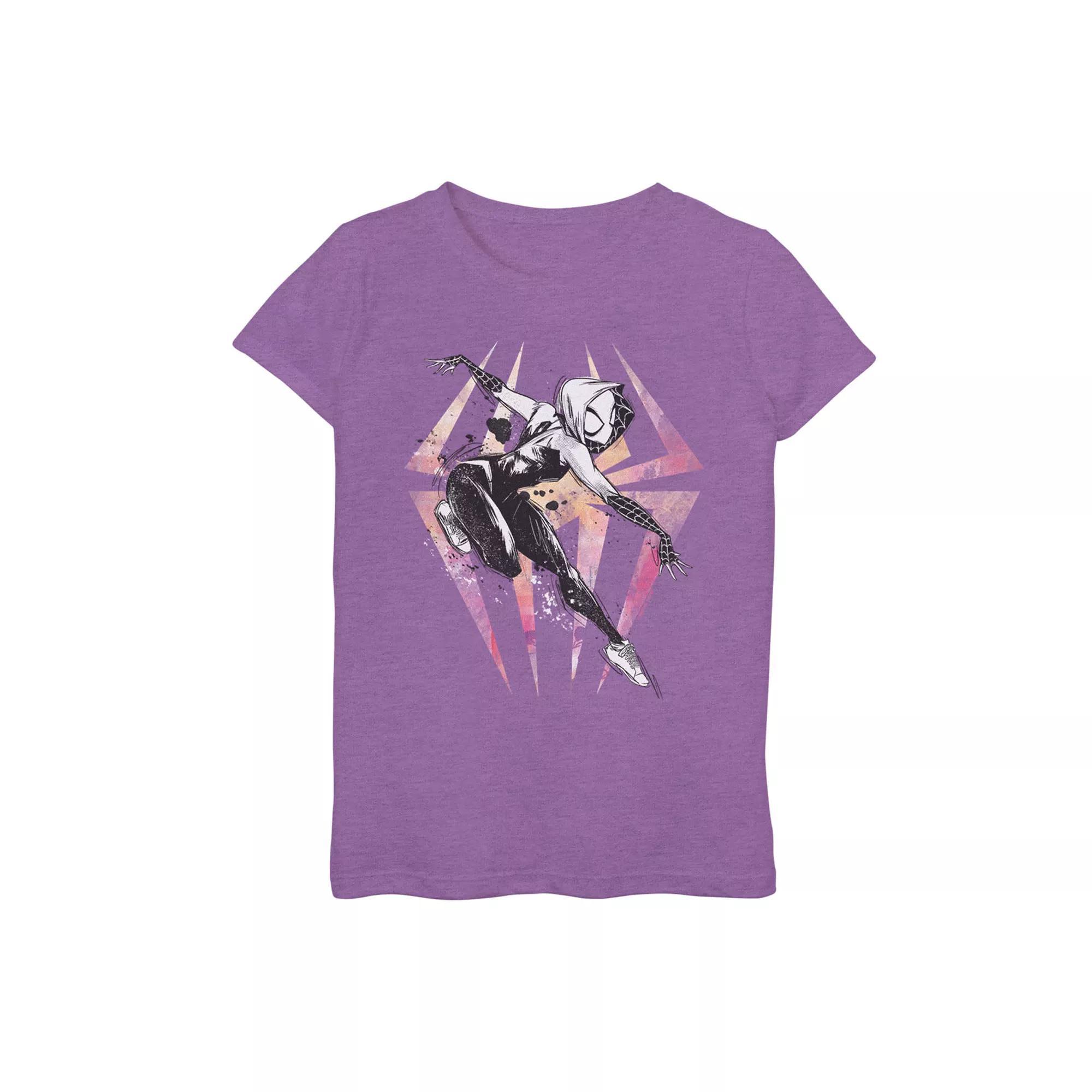 Girls 7-16 Marvel Spider-Man Across The Spider Verse Spider-Gwen Punk Graffiti Graphic Tee, Girl's,  Product Image