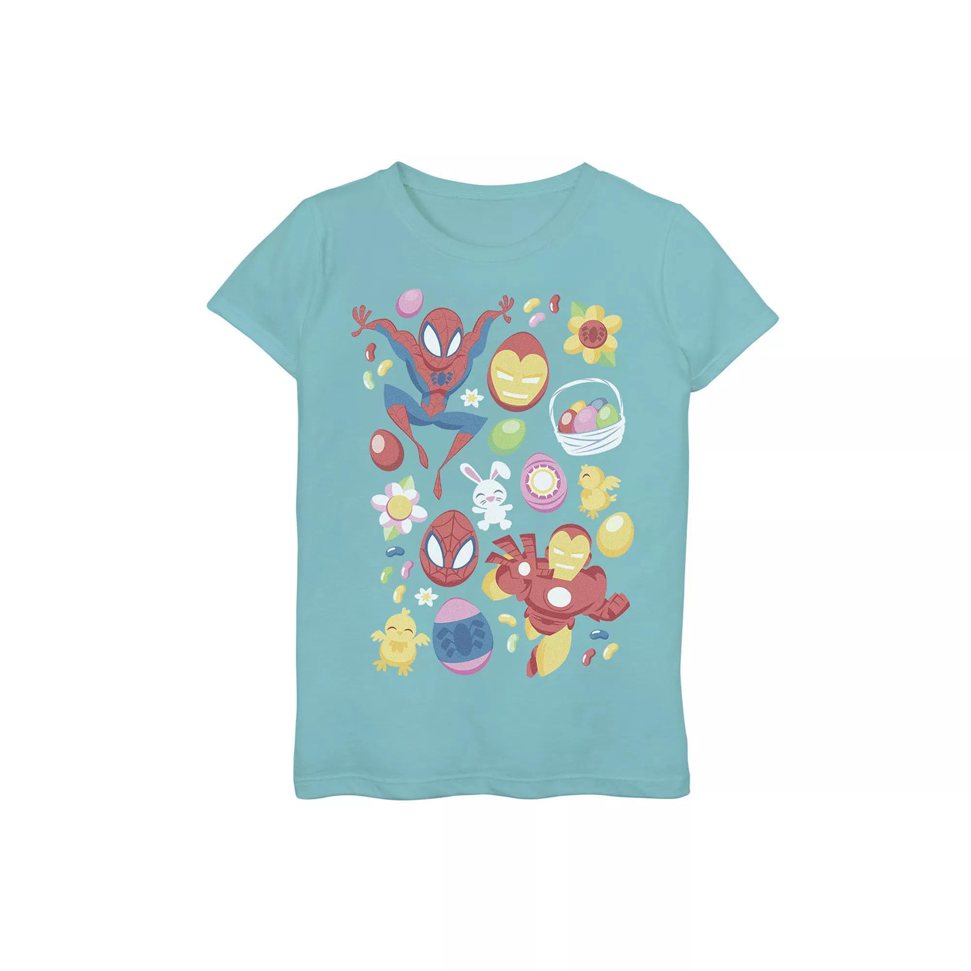 Girls 7-16 Marvel Spider-Man & Iron Man Easter Baskets Tee, Girl's,  Product Image