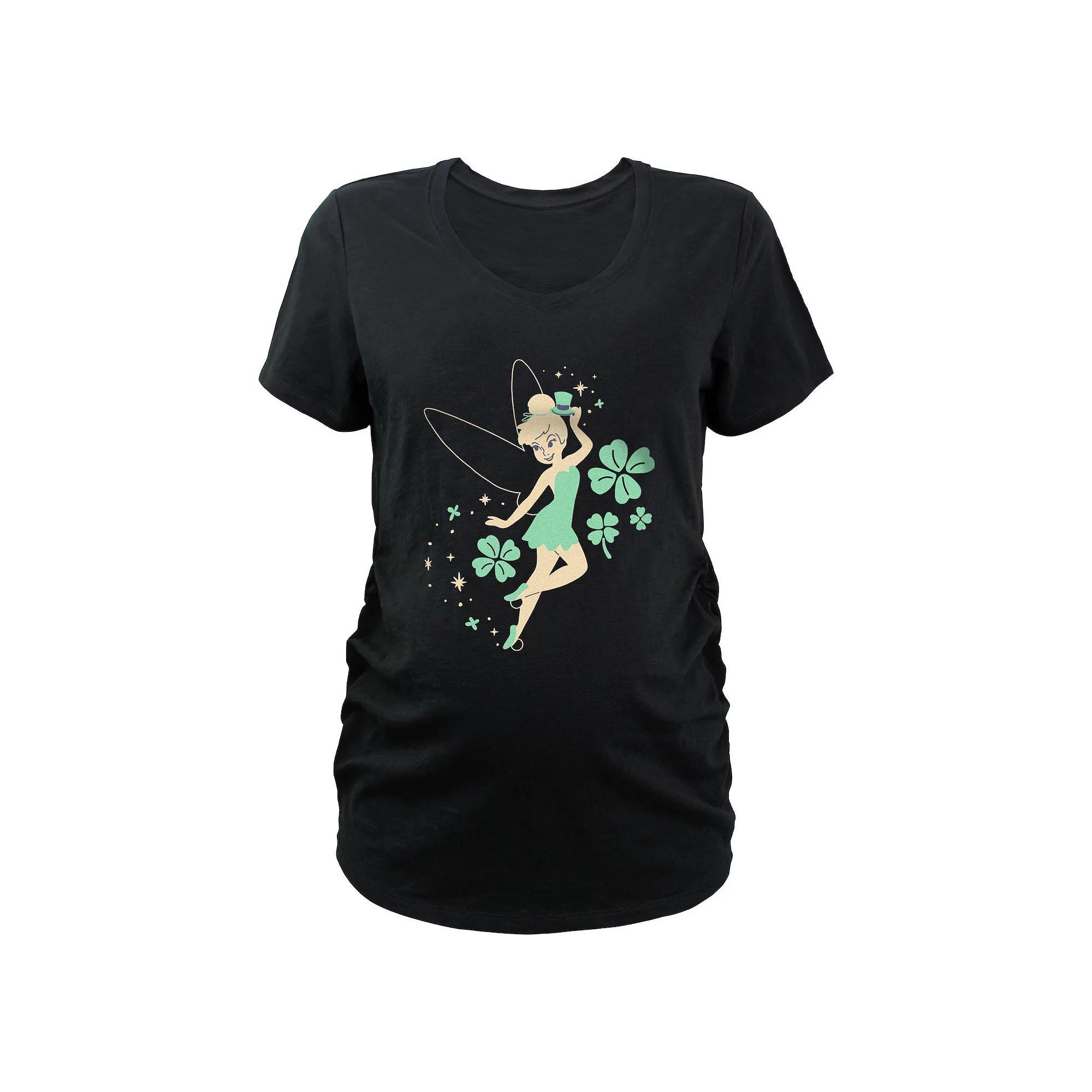 Disney's Tinker Bell Lucky Fairy Maternity Graphic Tee, Women's,  Product Image