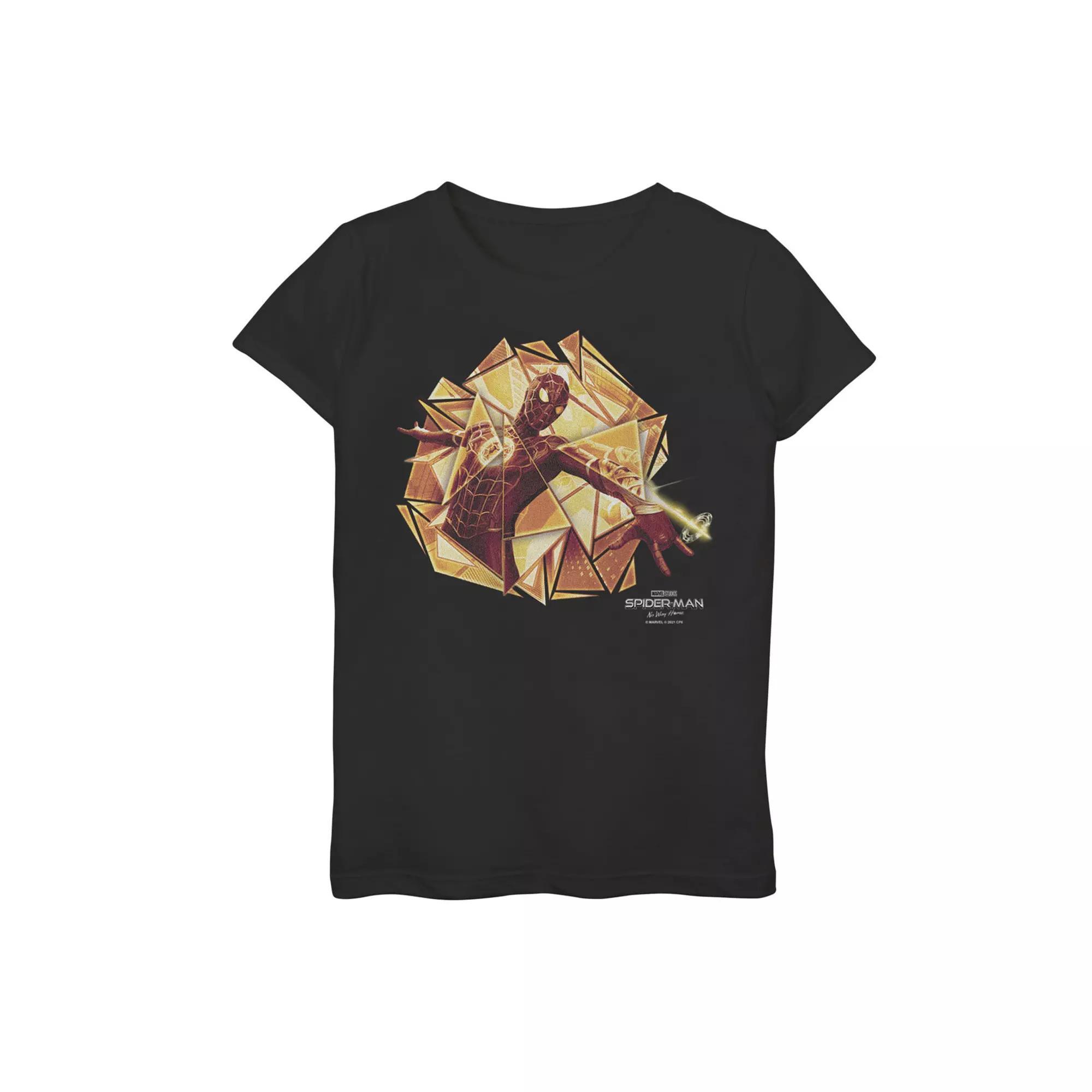 Girls 7-16 Marvel Spider-Man No Way Home Spider-Man Golden Web Shot Graphic Tee, Girl's,  Product Image