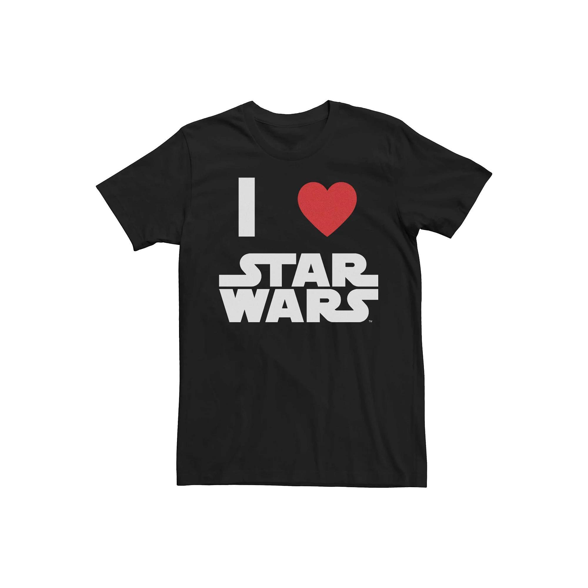 Men's I Love Star Wars Simple Graphic Tee, Size: Large, Black Product Image