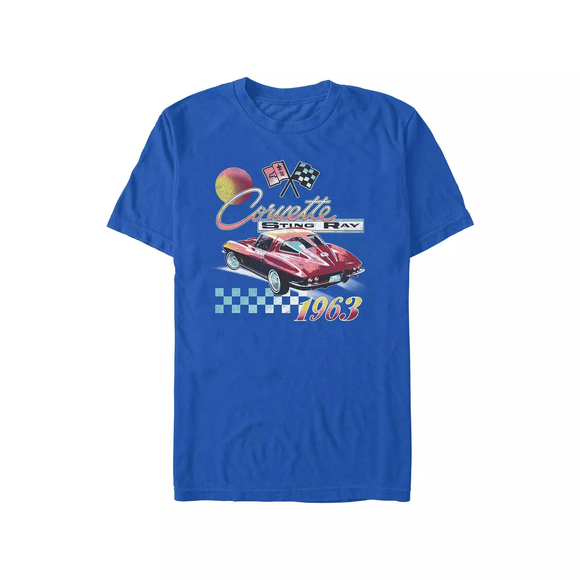 Men's Corvette Sting Ray Graphic Tee, Size: Large, Royal Product Image