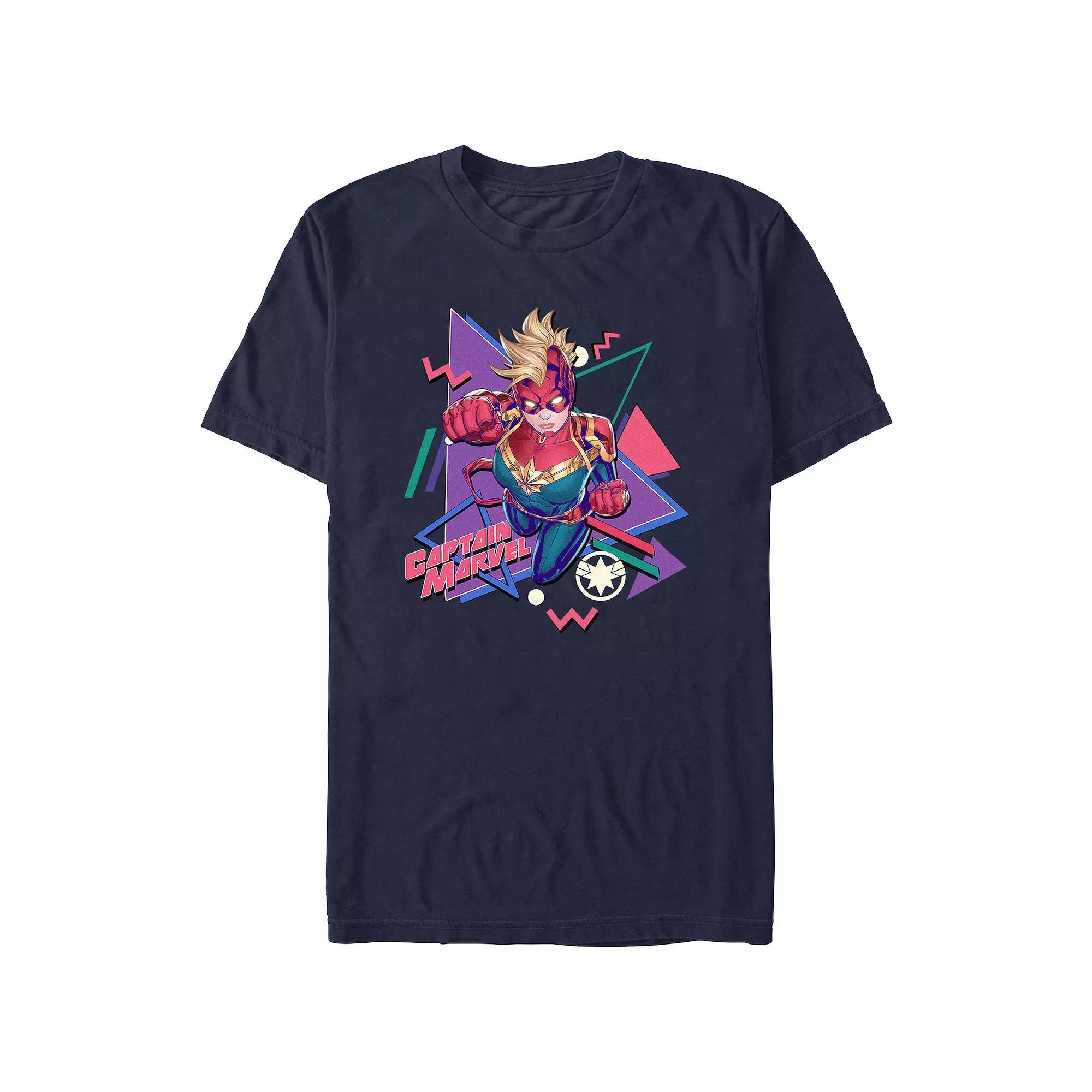Juniors' Captain Marvel 90s Style Boyfriend Graphic Tee, Women's,  Product Image