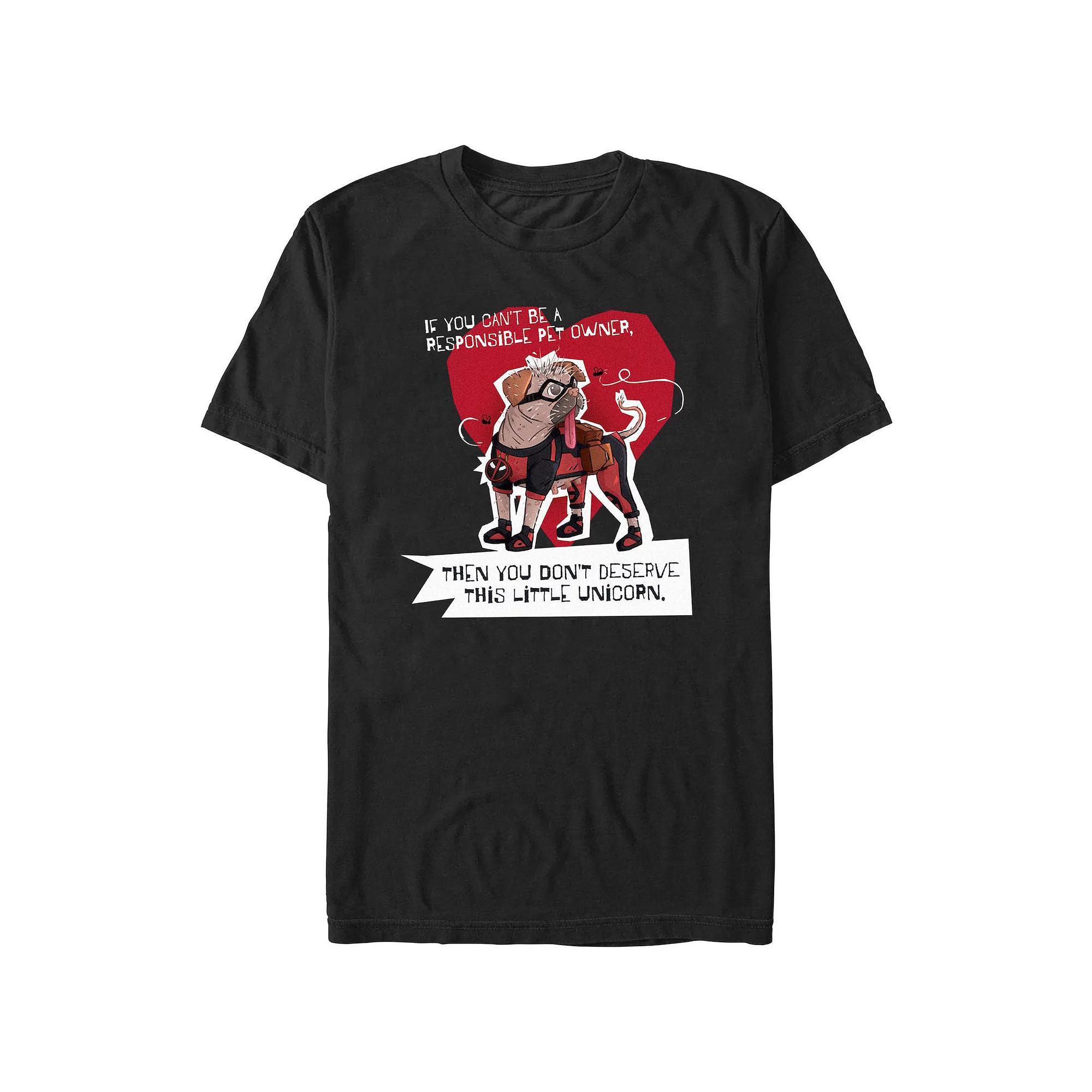 Men's Deadpool And Wolverine Dogpool Little Unicorn Costume Graphic Tee,  Product Image