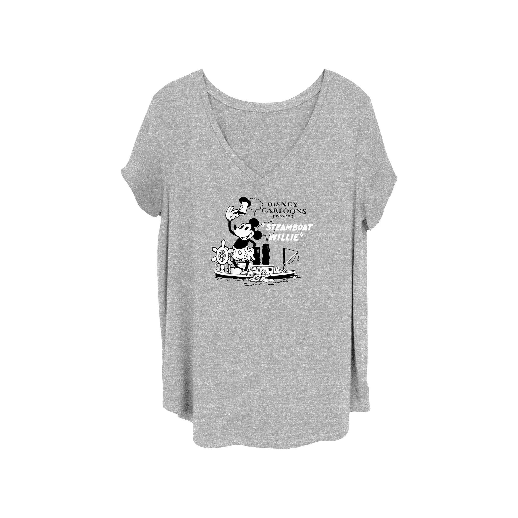 Disney's 100th Anniversary Women's Mickey Mouse Club Official Mouseketeer 1955 V-Neck Tee, Girl's,  Product Image